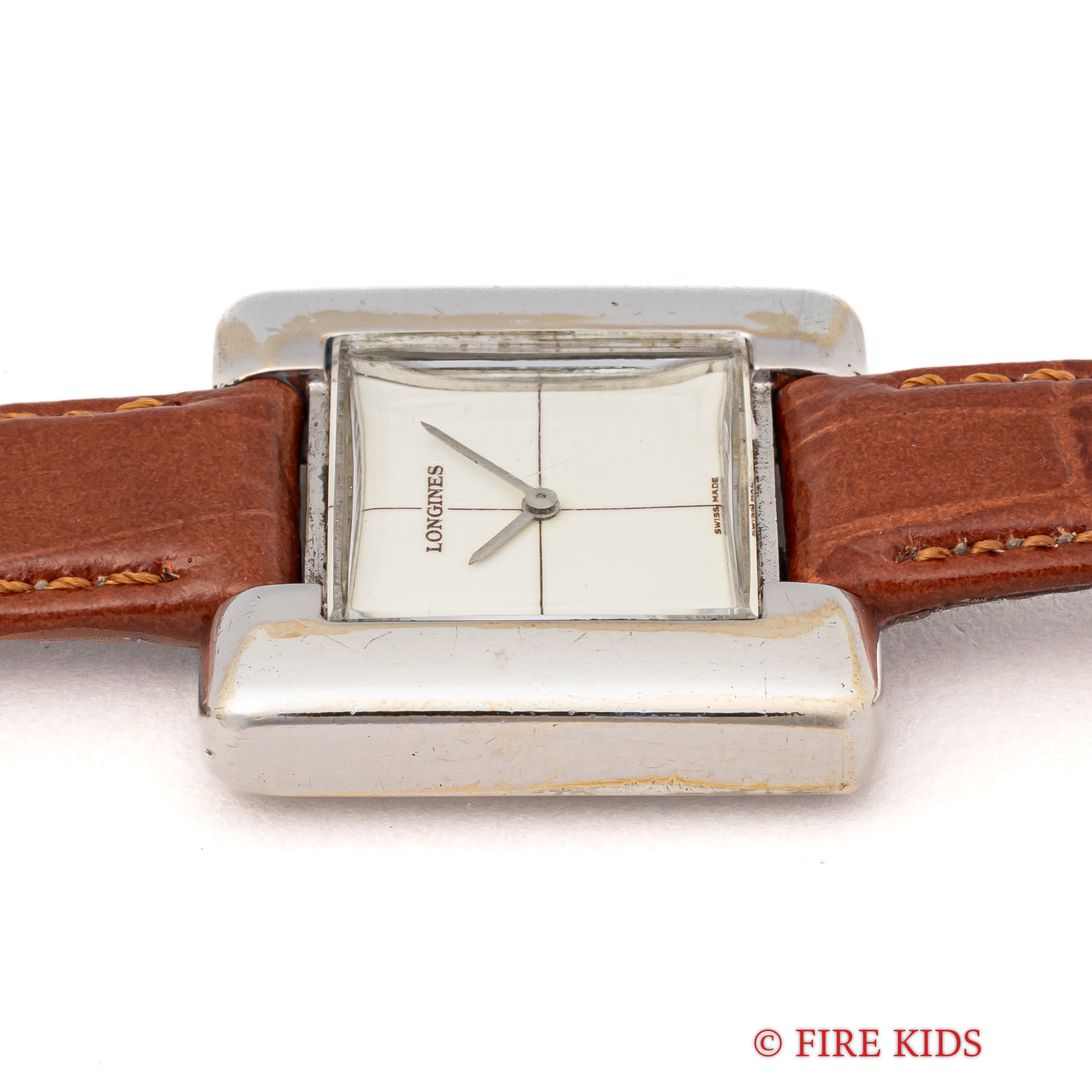ロンジン スクエア 銀無垢ケース 手巻き 1970年代製年代製 セルジュ・マンゾンデザイン