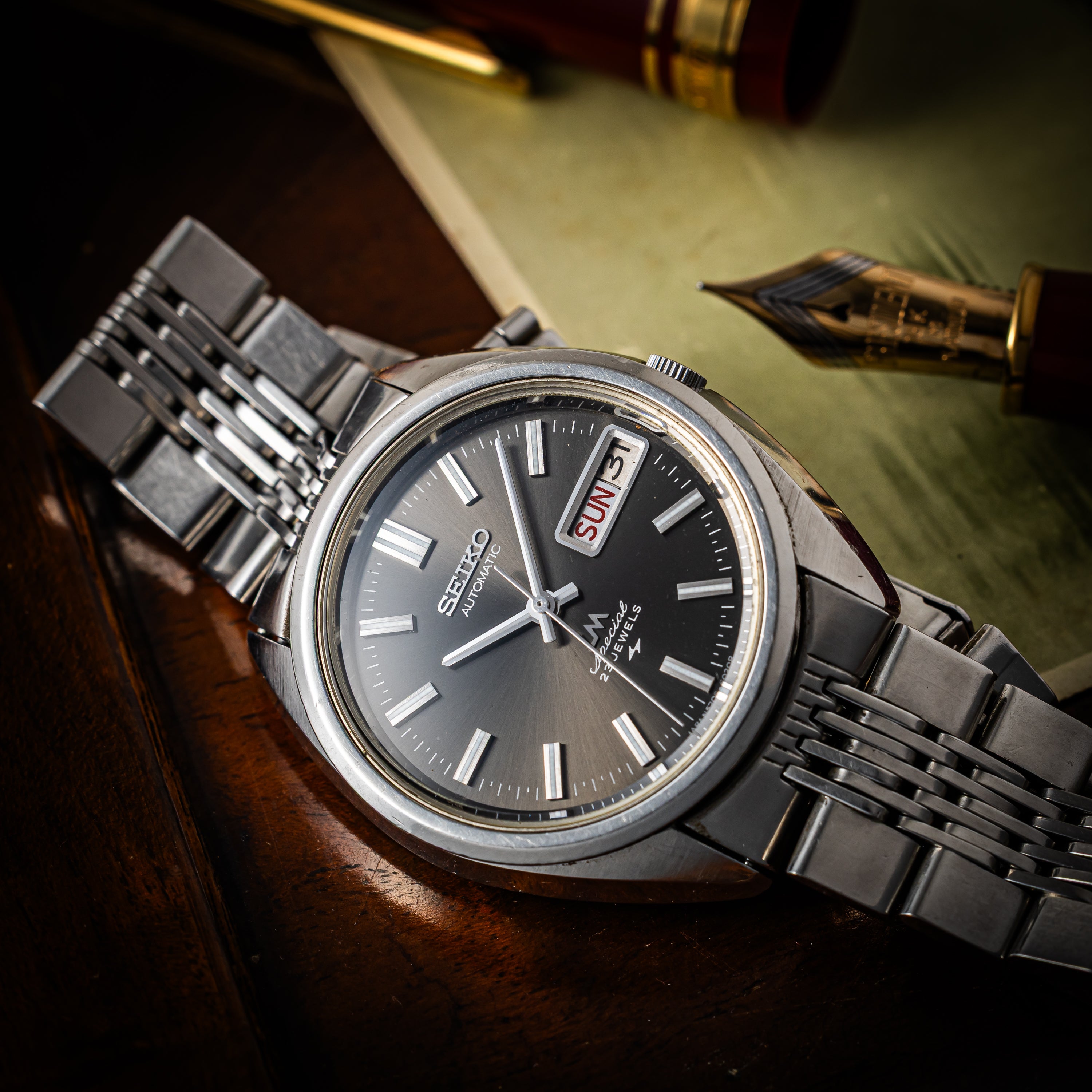 SEIKO LM ロードマチックスペシャル　5206-5060 デイト セイコー ロードマチックスペシャル 角型ワンピースケース