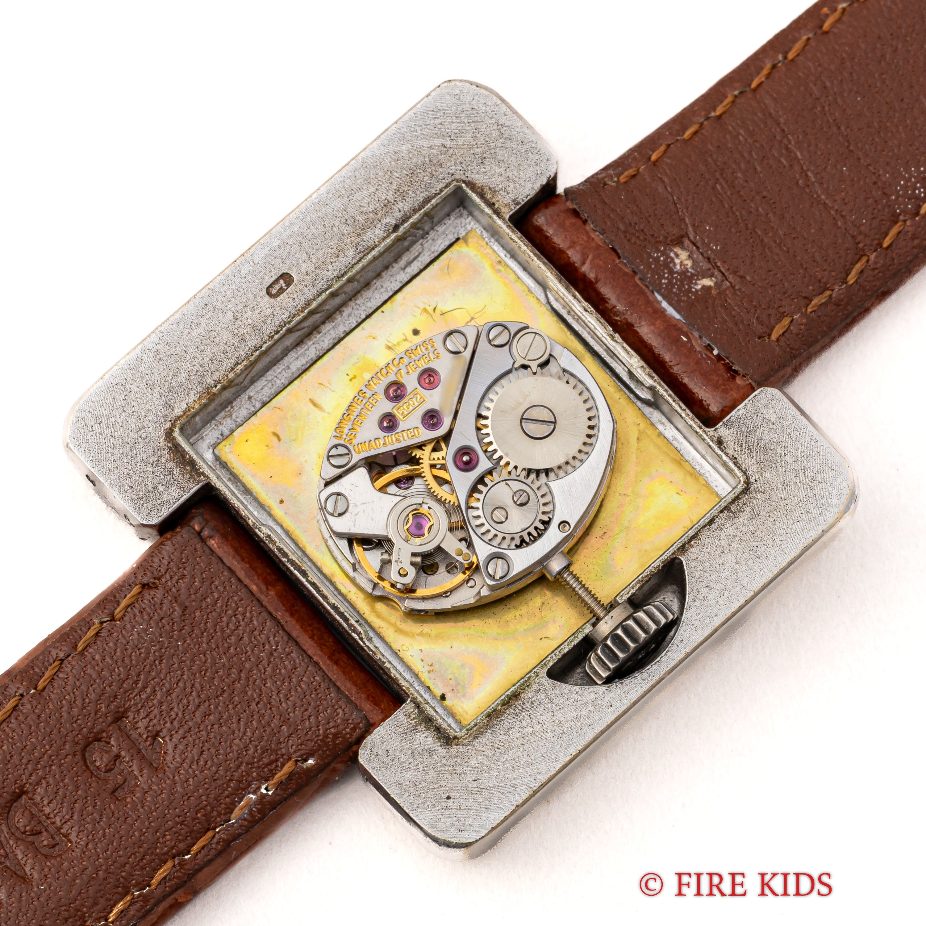 ロンジン スクエア 銀無垢ケース 手巻き 1970年代製年代製 セルジュ・マンゾンデザイン