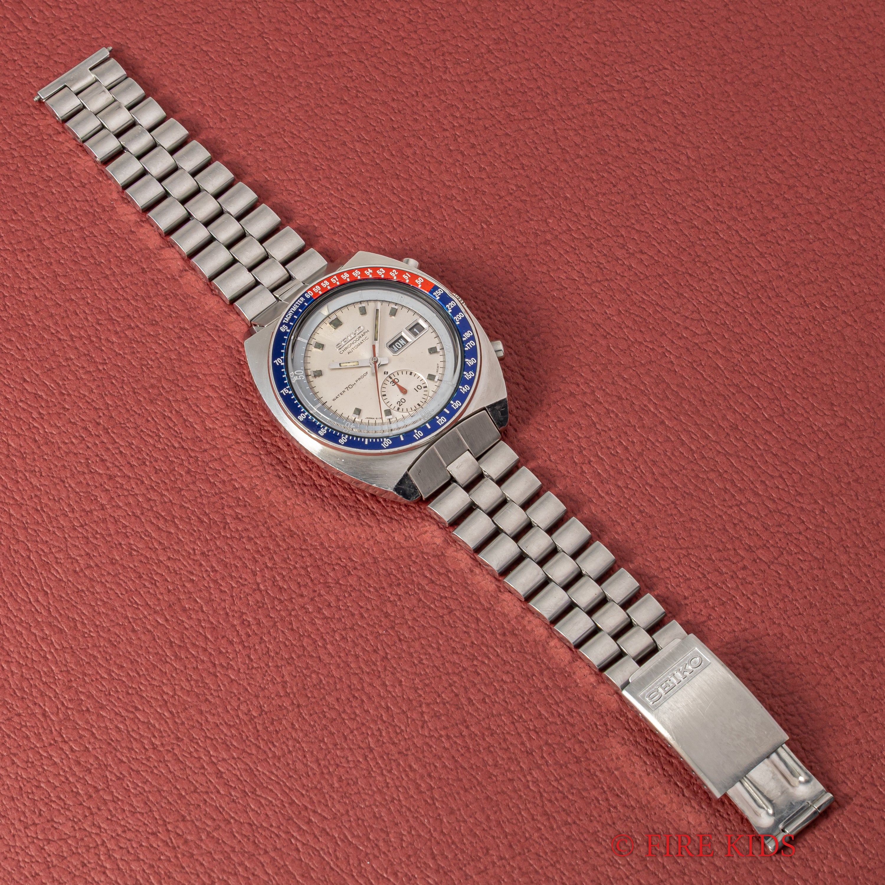 セイコー Ref.6139-6000 “ポーグ” シルバーダイヤル 自動巻クロノグラフ 純正ブレス付 1969年製