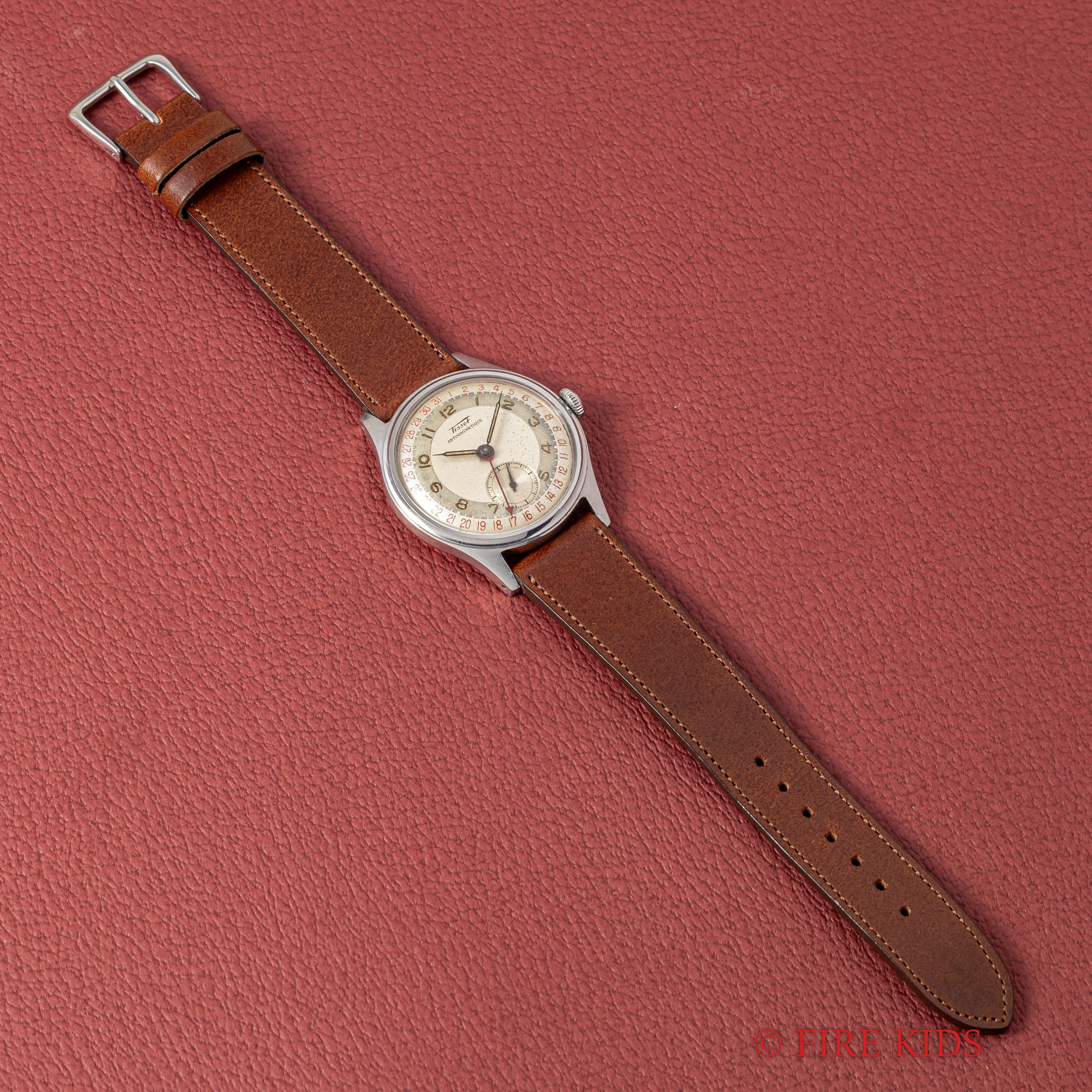 TISSOT　アンティーク　手巻き ティソ ポインターデイト 手巻き ツートーンダイヤル 1940年代製