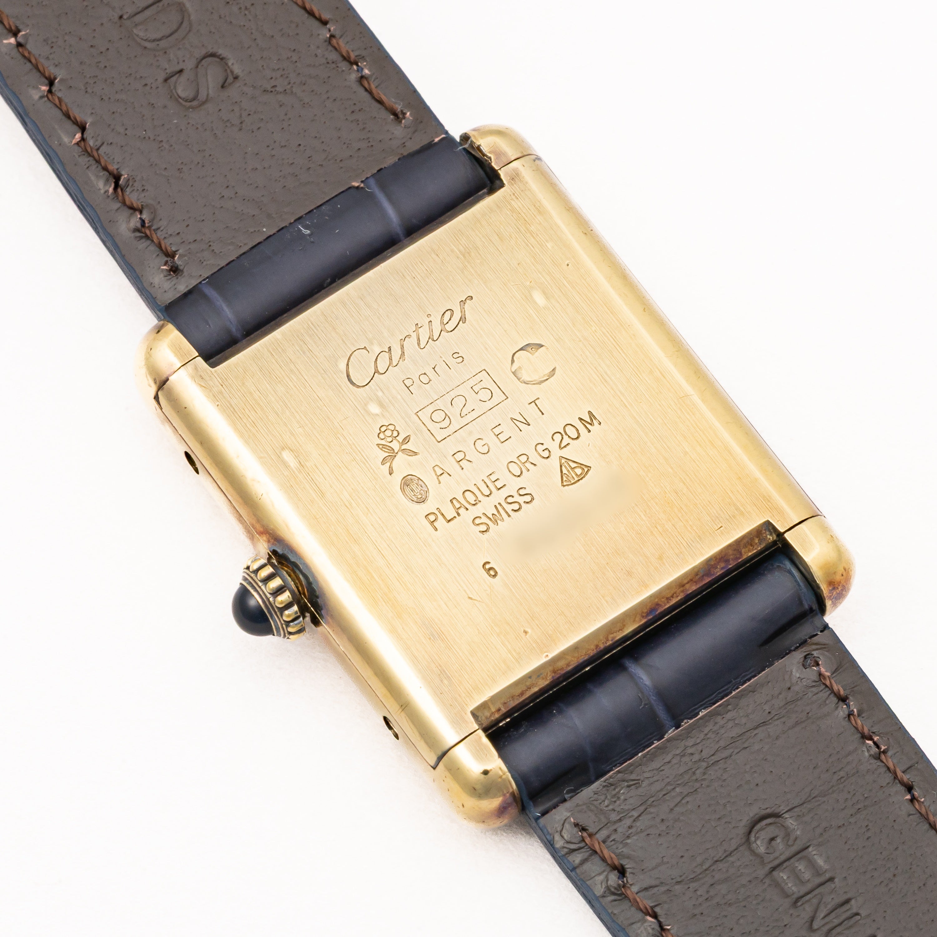 カルティエ マストタンク 1980年代製 LMサイズ 手巻き ラピスブルーダイヤル