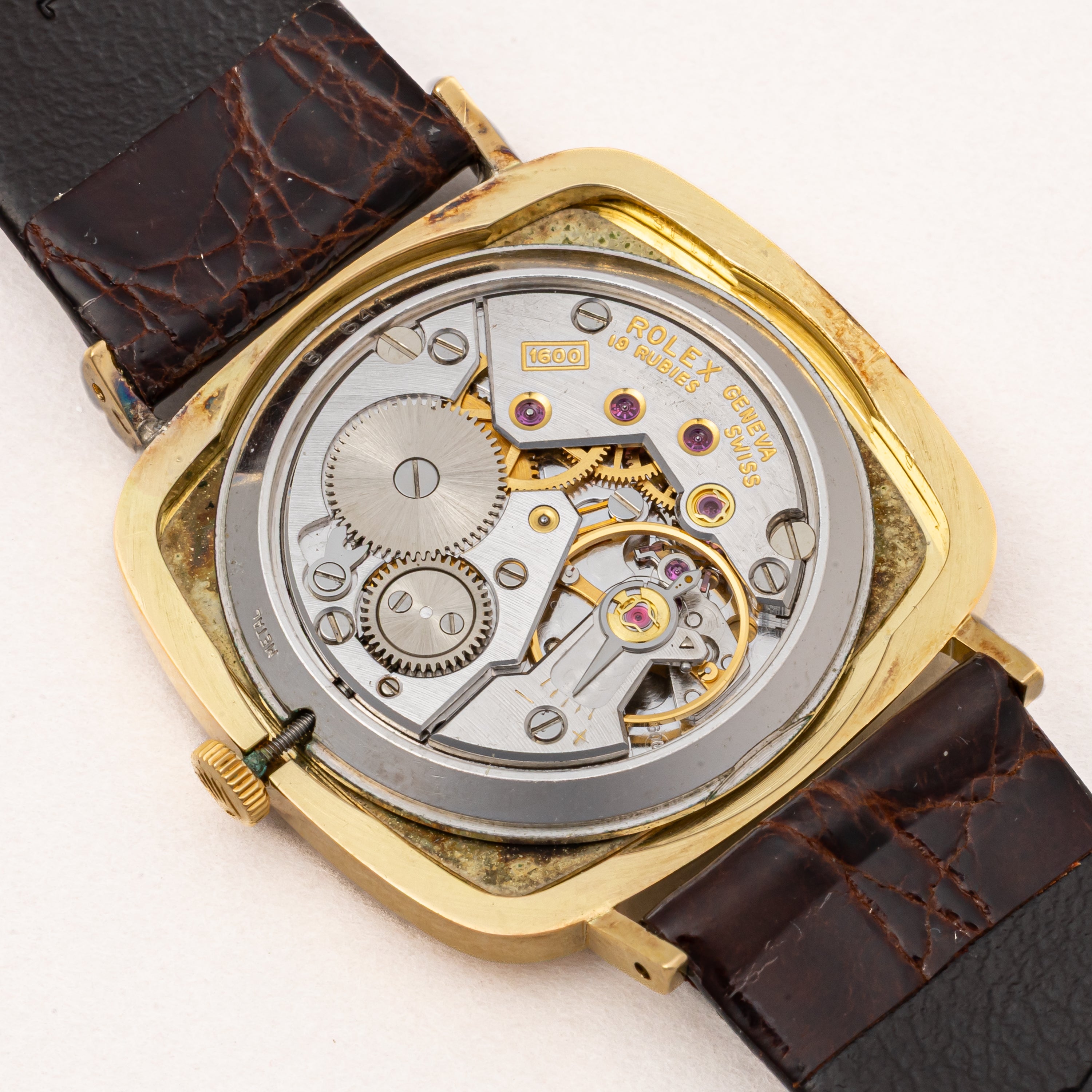 ロレックス 18金無垢チェリーニ 1976年製 Ref.4084 純正GP尾錠付き 手巻き