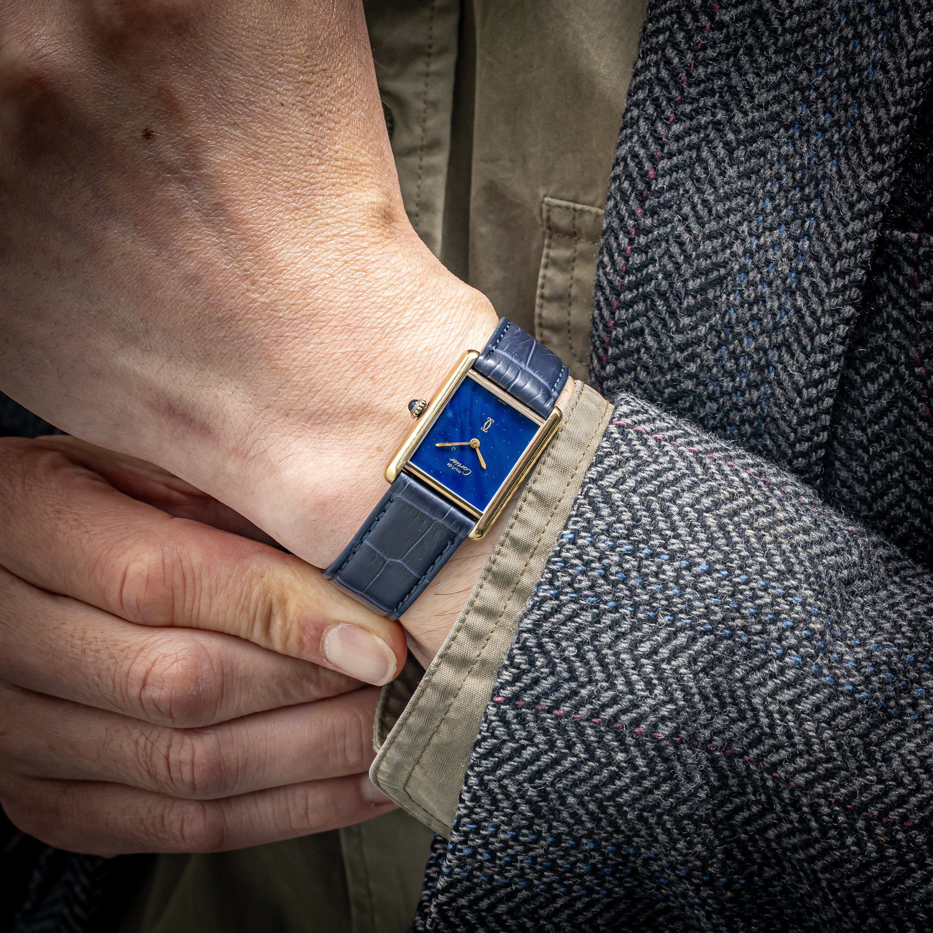 カルティエ マストタンク 1980年代製 LMサイズ 手巻き ラピス