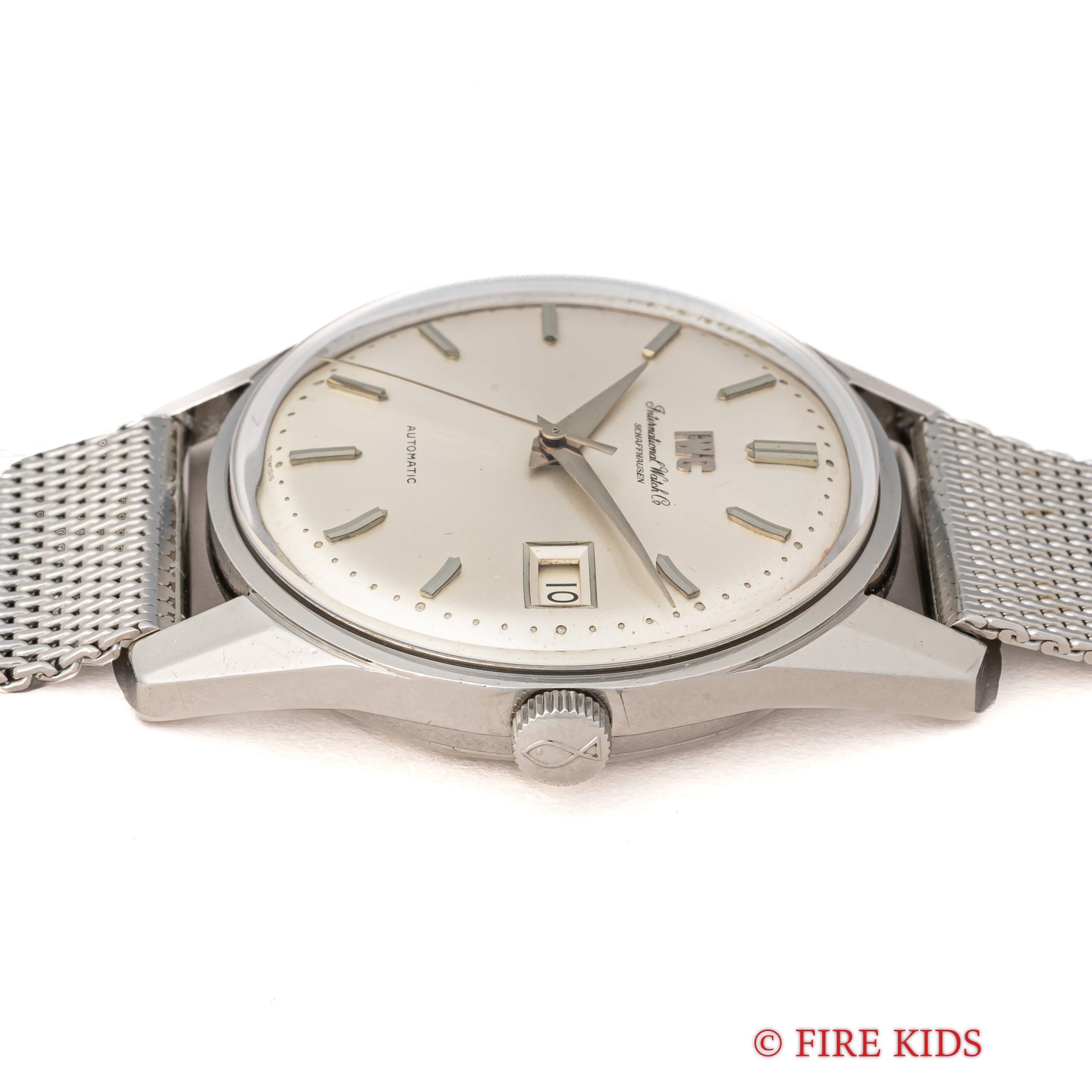 IWC ラウンドケース 1972年製 Ref.820AD ペラトン式自動巻き Cal.8541B 純正メッシュブレス