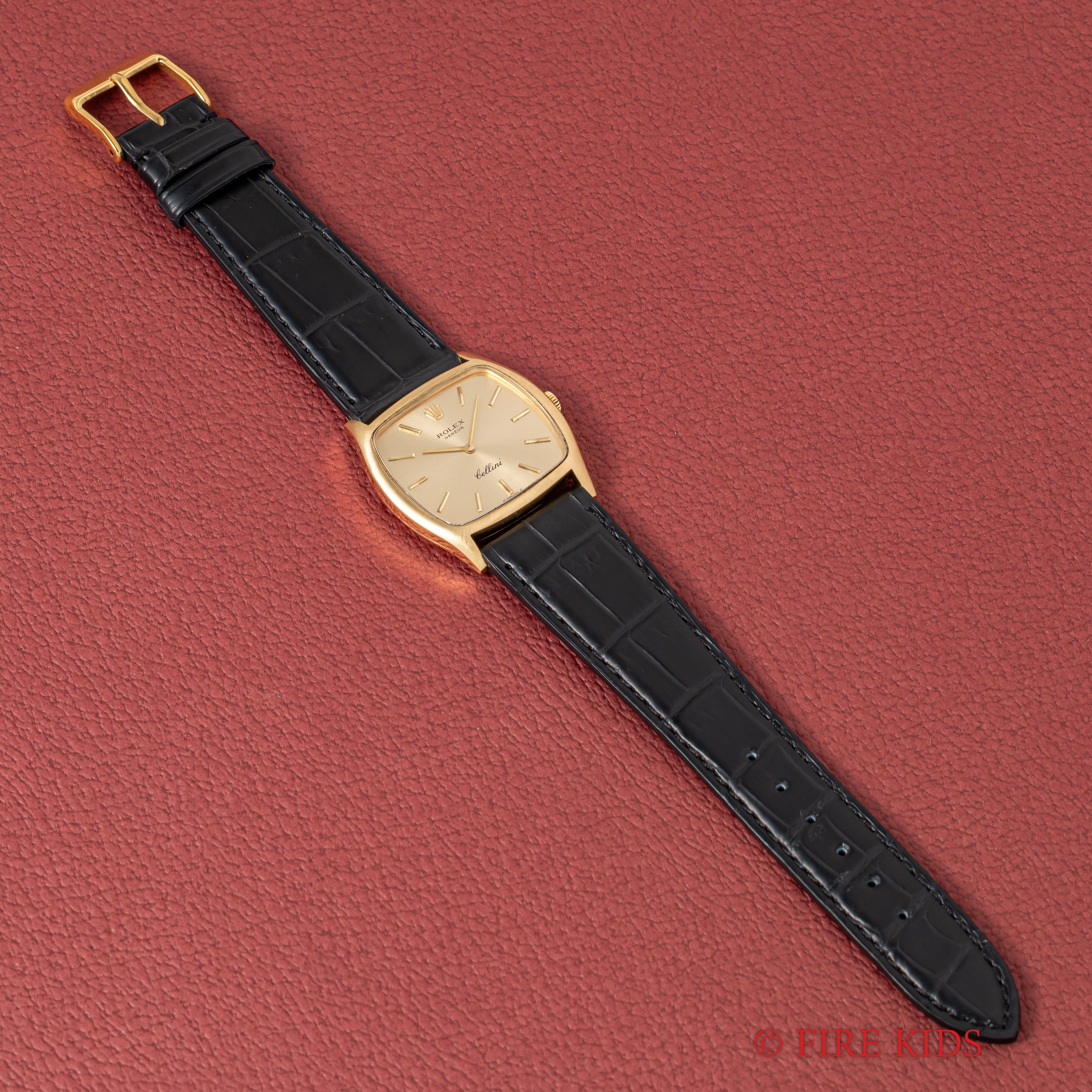 ロレックス 1975年製 チェリーニ トノー型 18金無垢イエローゴールド Cal.1601 Ref.3805 シグマダイヤル