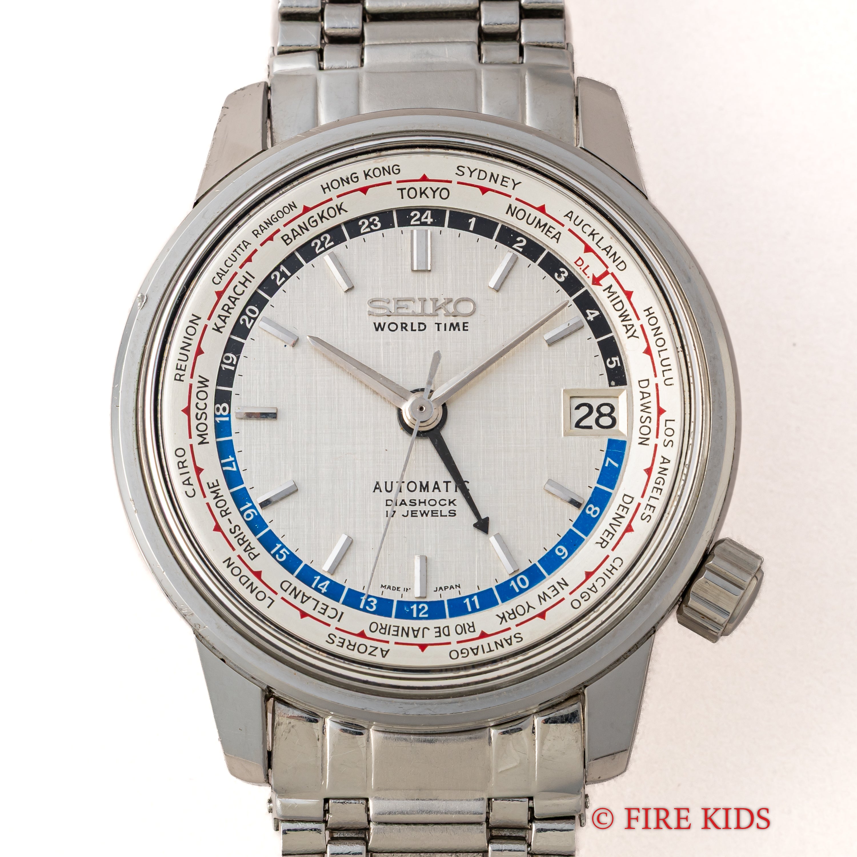 セイコー ワールドタイム1st 1964年製 Ref.6217-7000 聖火マーク オリジナルブレス