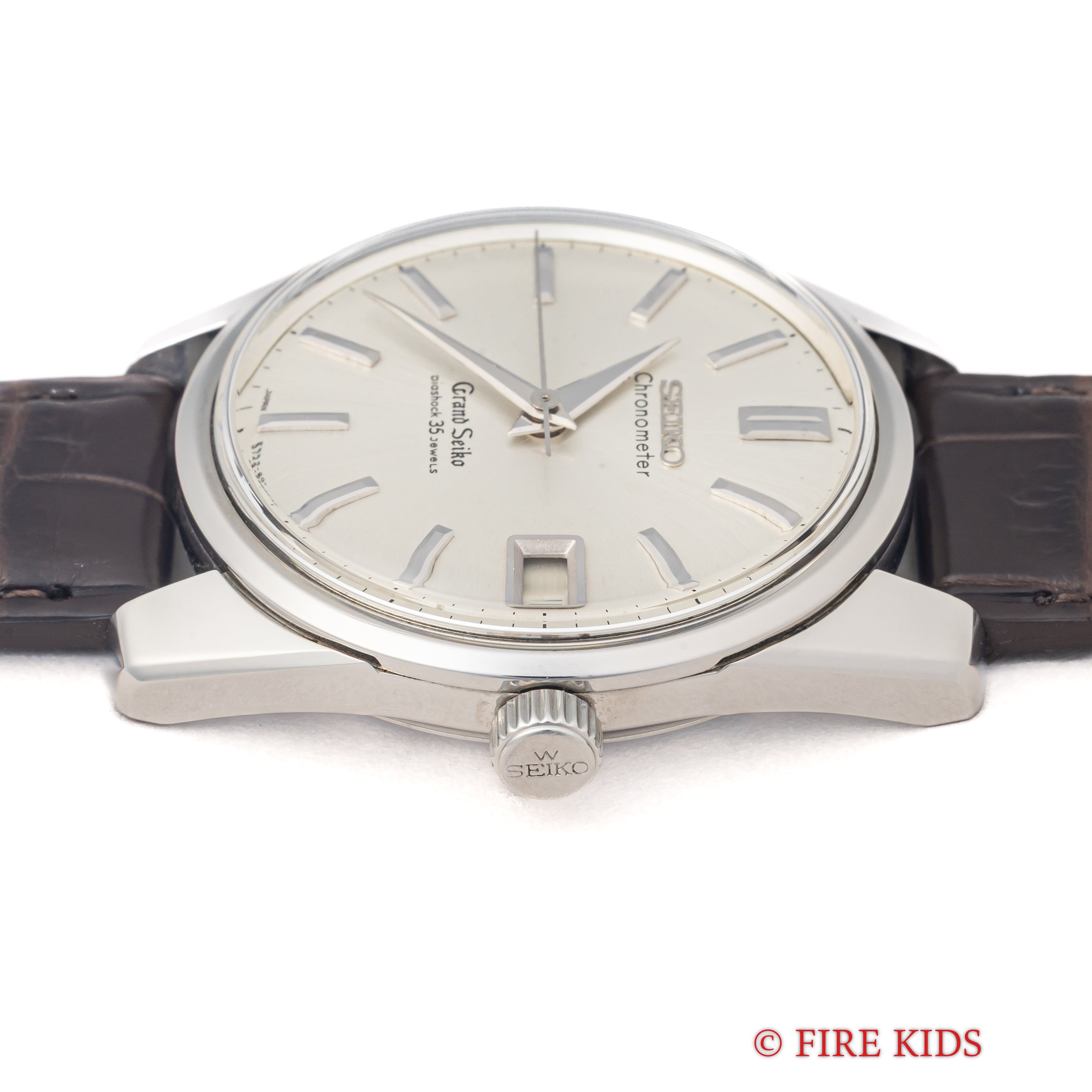グランドSEIKO SSステンレスクラスプ(純正) グランドセイコー1st 1961年製 Ref.J14070GS 彫文字盤 純正尾錠付き