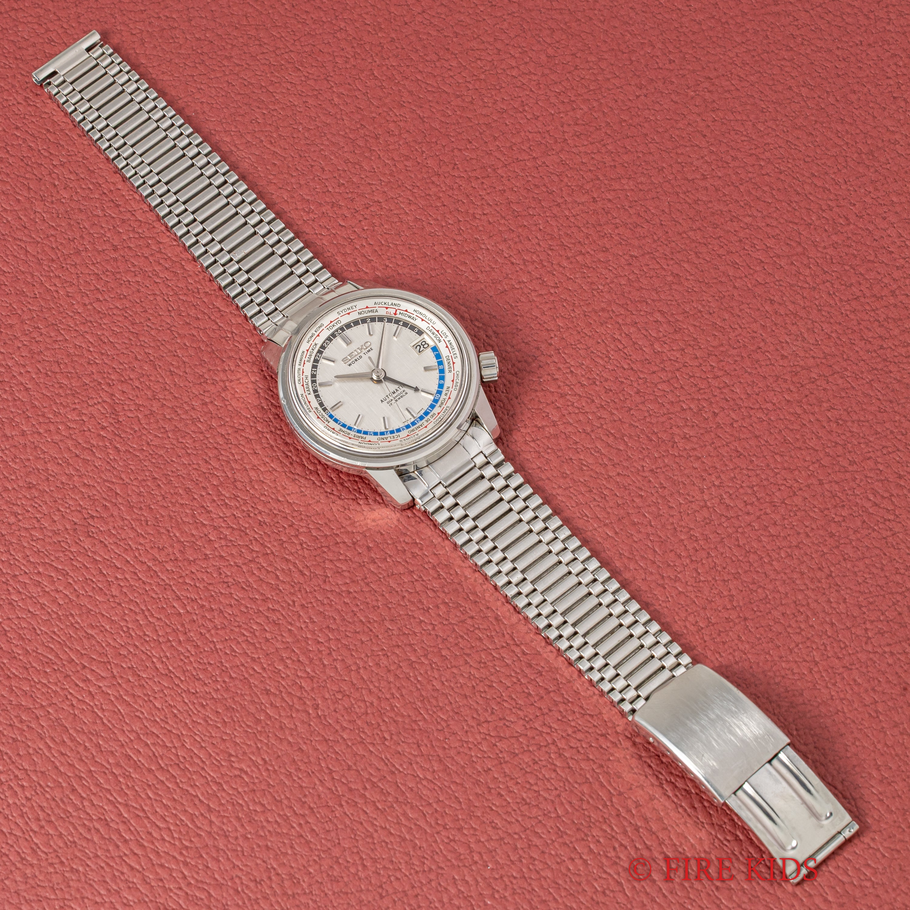 セイコー ワールドタイム1st 1964年製 Ref.6217-7000 聖火マーク オリジナルブレス