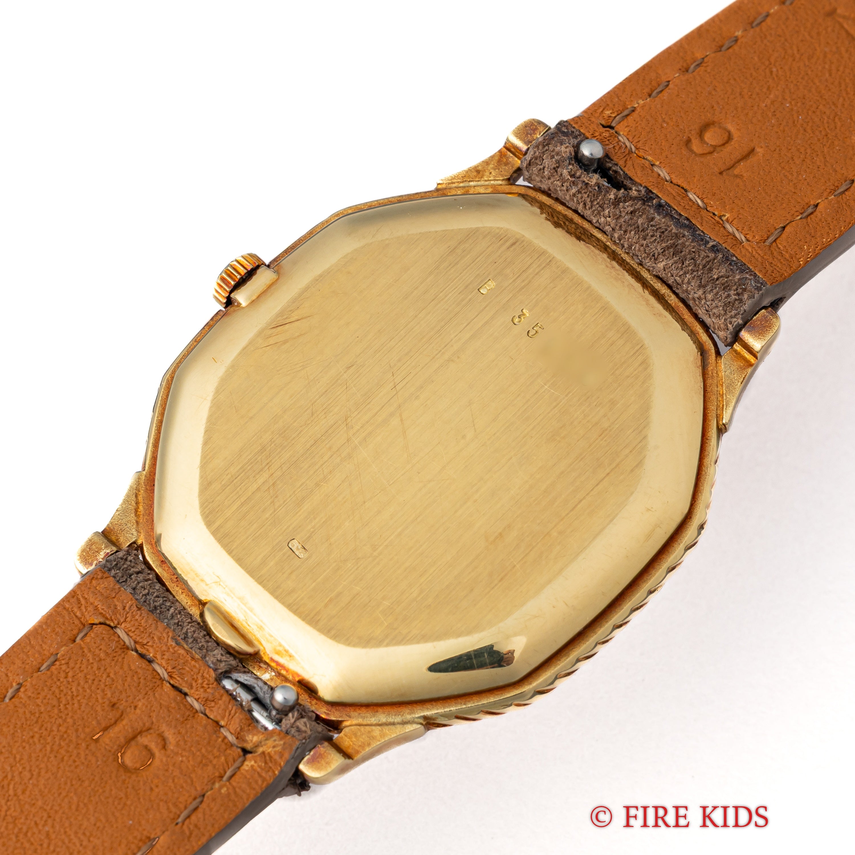 【要修理】18金無垢ケース17jewels incabloc 手巻き時計　ワニ皮 要修理】18金無垢ケース17jewels incabloc 手巻き時計 ワニ皮