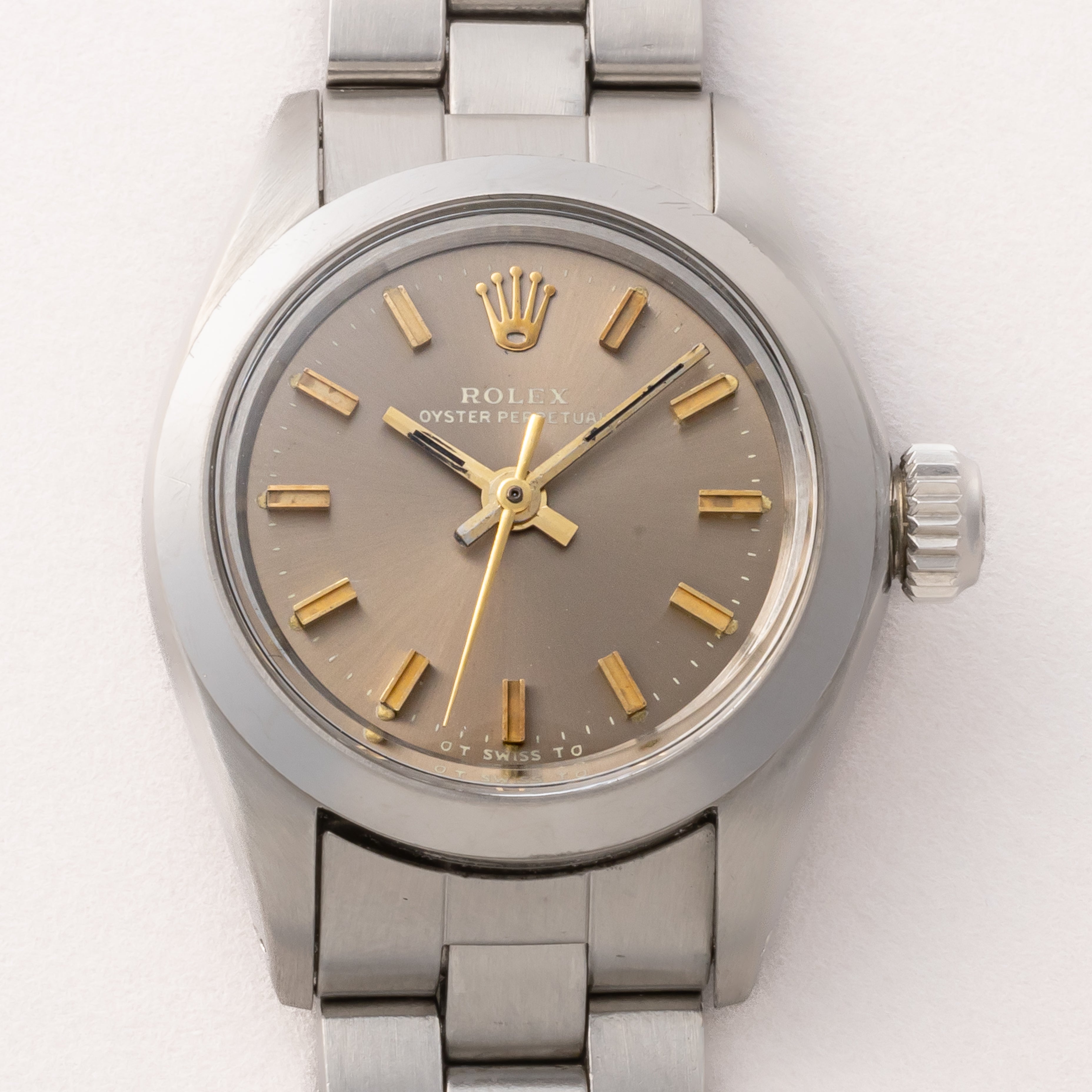 ロレックス オイスターパーペチュアル レディース 1972年製 Ref.6718 オリジナルグレーダイヤル