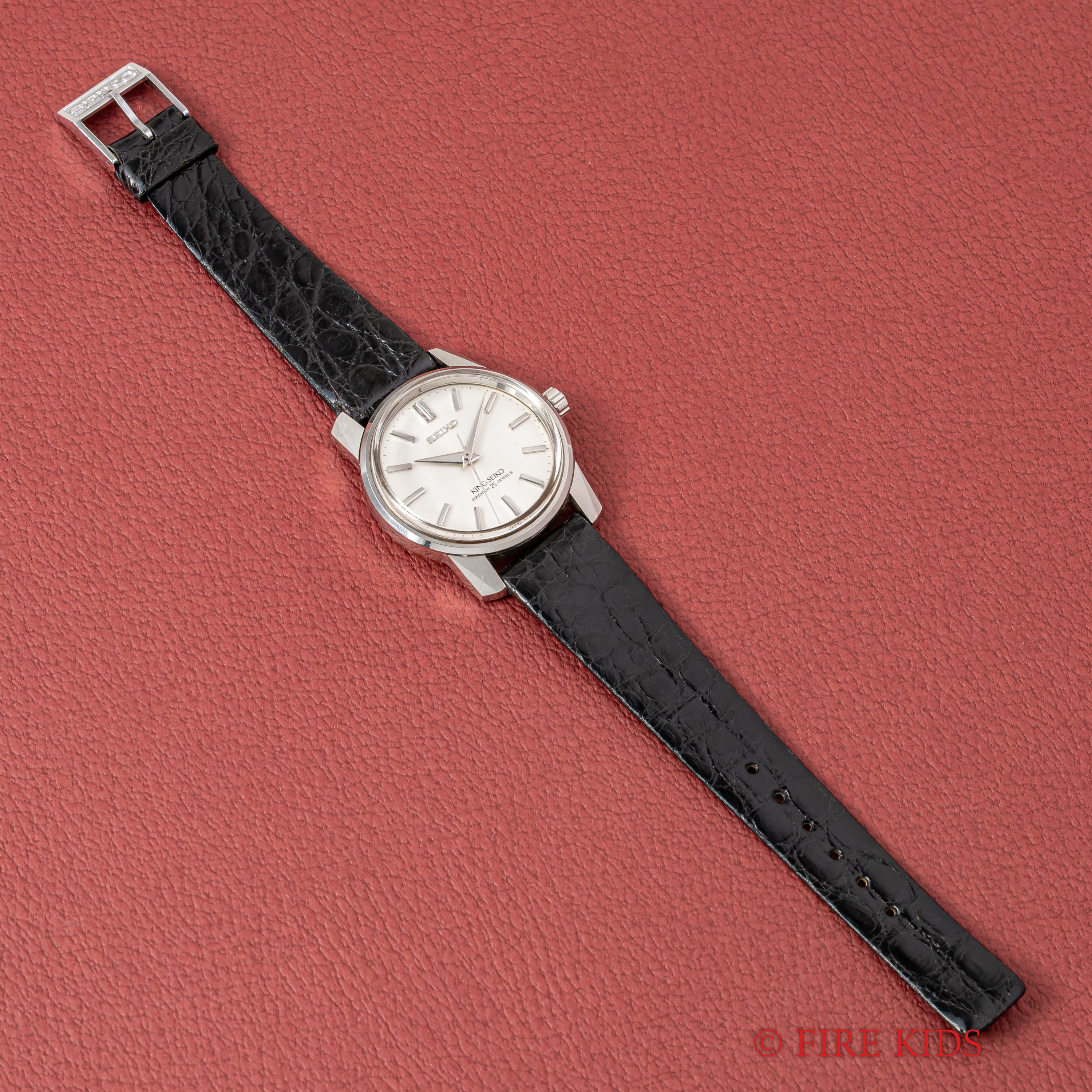 キングセイコー 1966年製 Ref.44-9990 盾メダリオン 44KS前期 手巻き セイコー純正尾錠付き