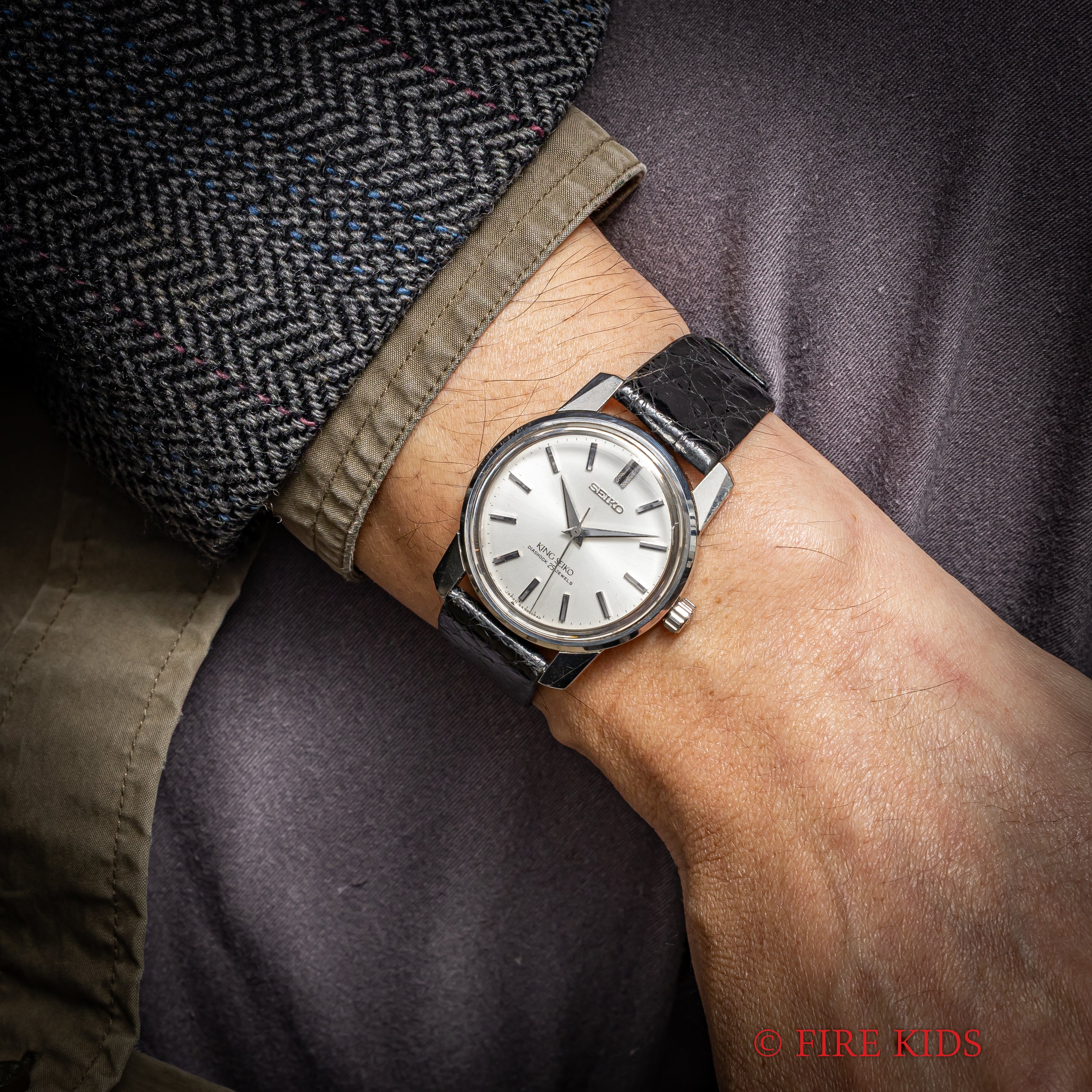 キングセイコー 1966年製 Ref.44-9990 盾メダリオン 44KS前期 手巻き セイコー純正尾錠付き