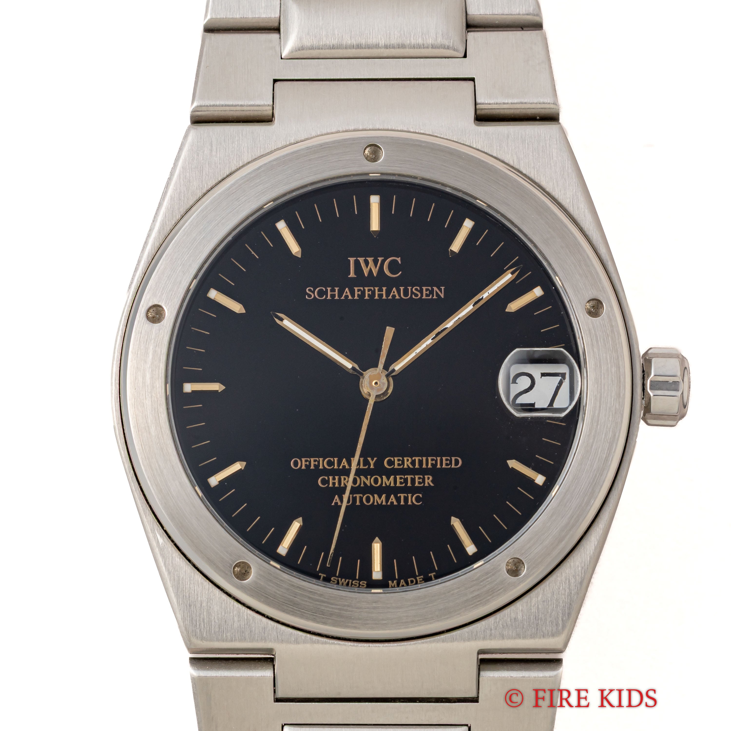 IWC インヂュニア ブラック文字盤 自動巻き 1997年製 Ref.3521 Cal.887/2