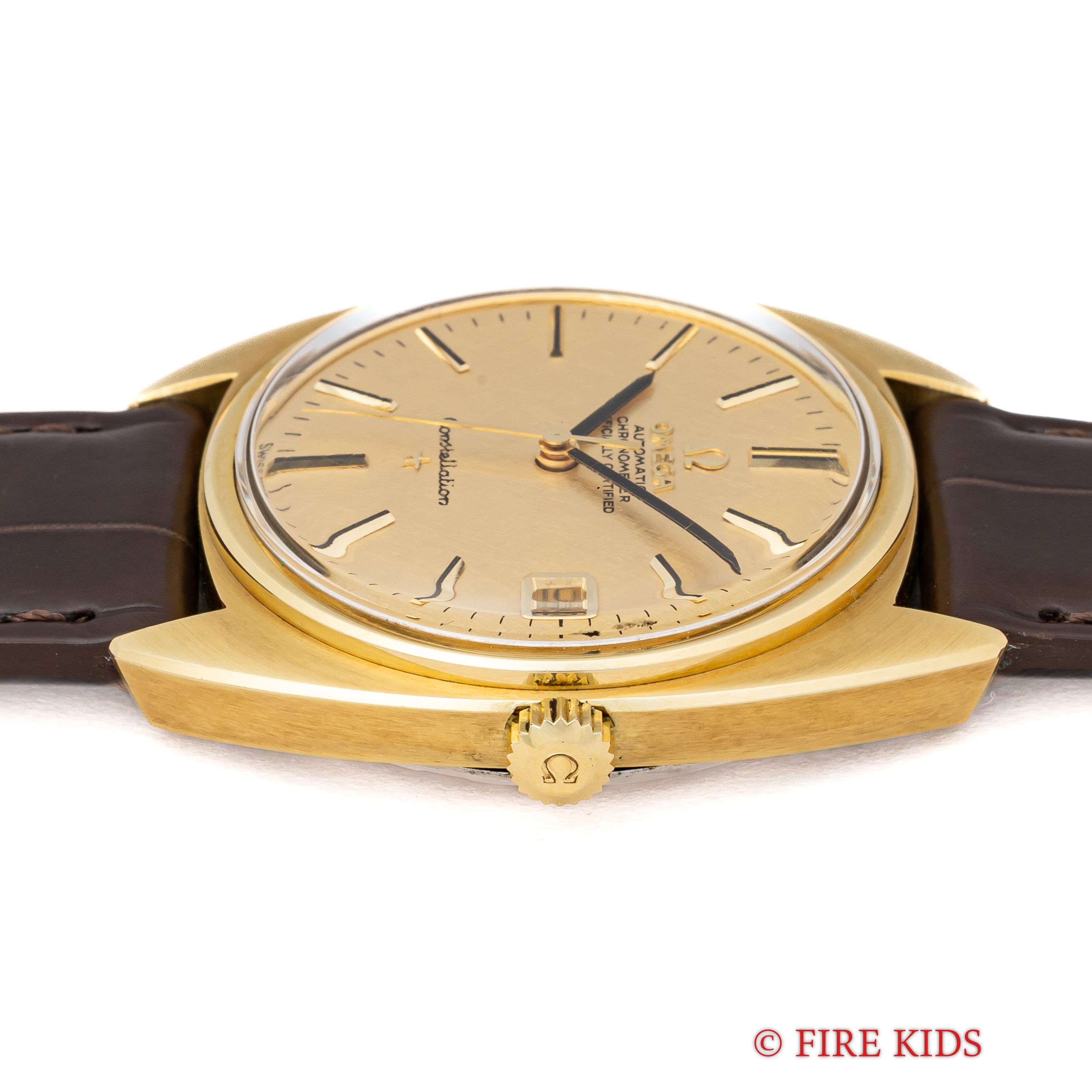 オメガ コンステレーション 1967年製 トップゴールドケース リネン