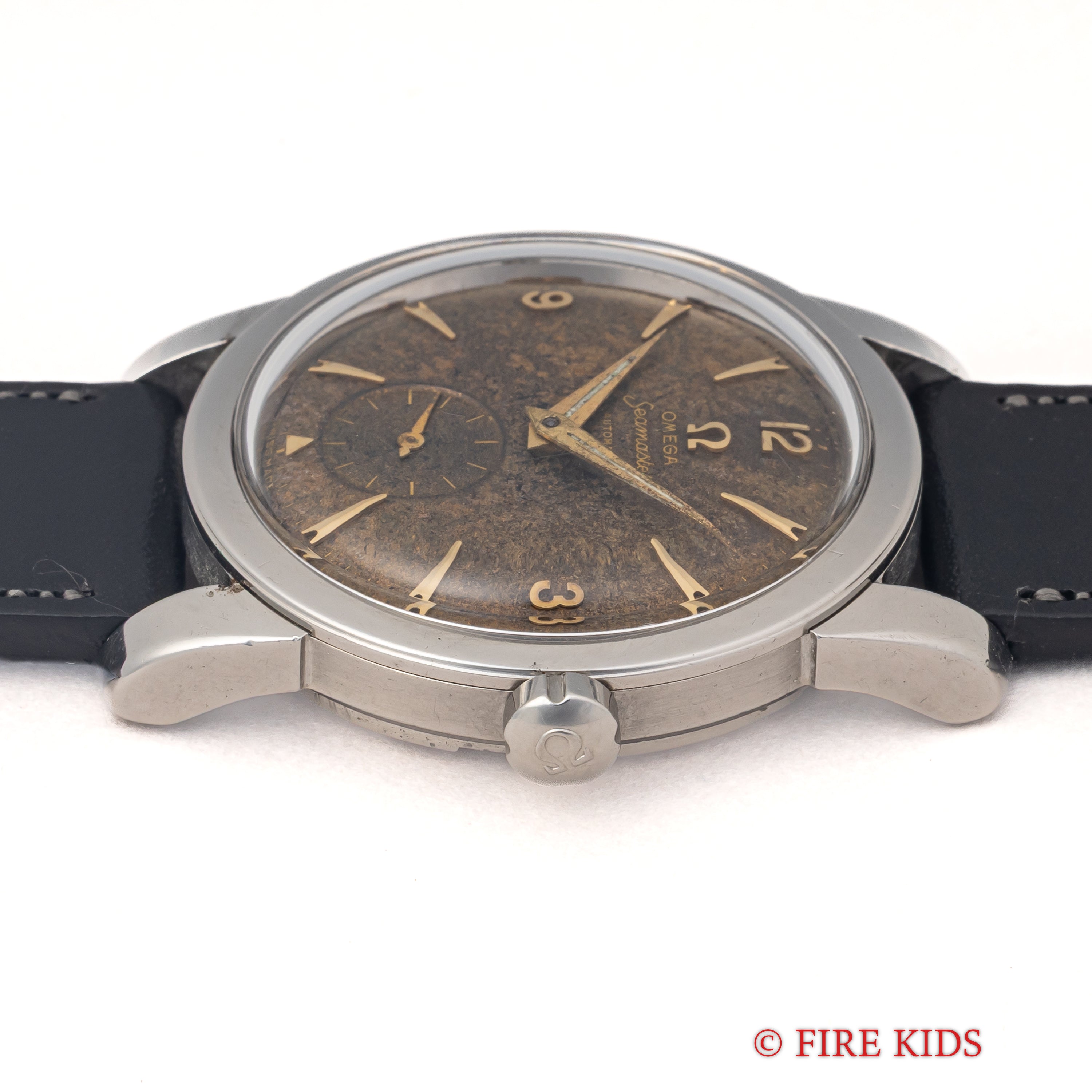 オメガ シーマスター スモセコ ギルトダイヤル ブラウンチェンジ 1947年製 Ref.2576-6 Cal.342 バンパー式オートマチック
