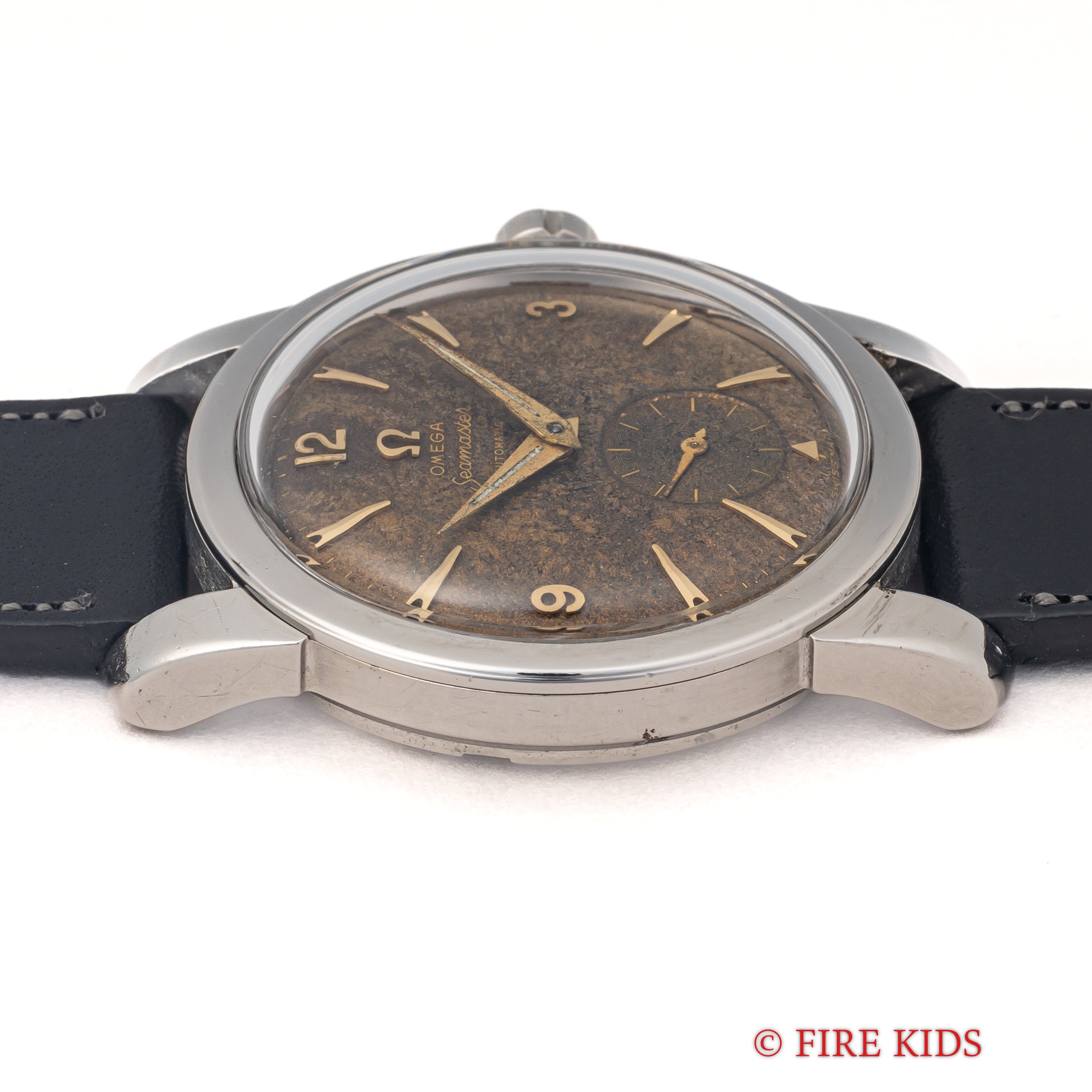 オメガ シーマスター スモセコ ギルトダイヤル ブラウンチェンジ 1947年製 Ref.2576-6 Cal.342 バンパー式オートマチック