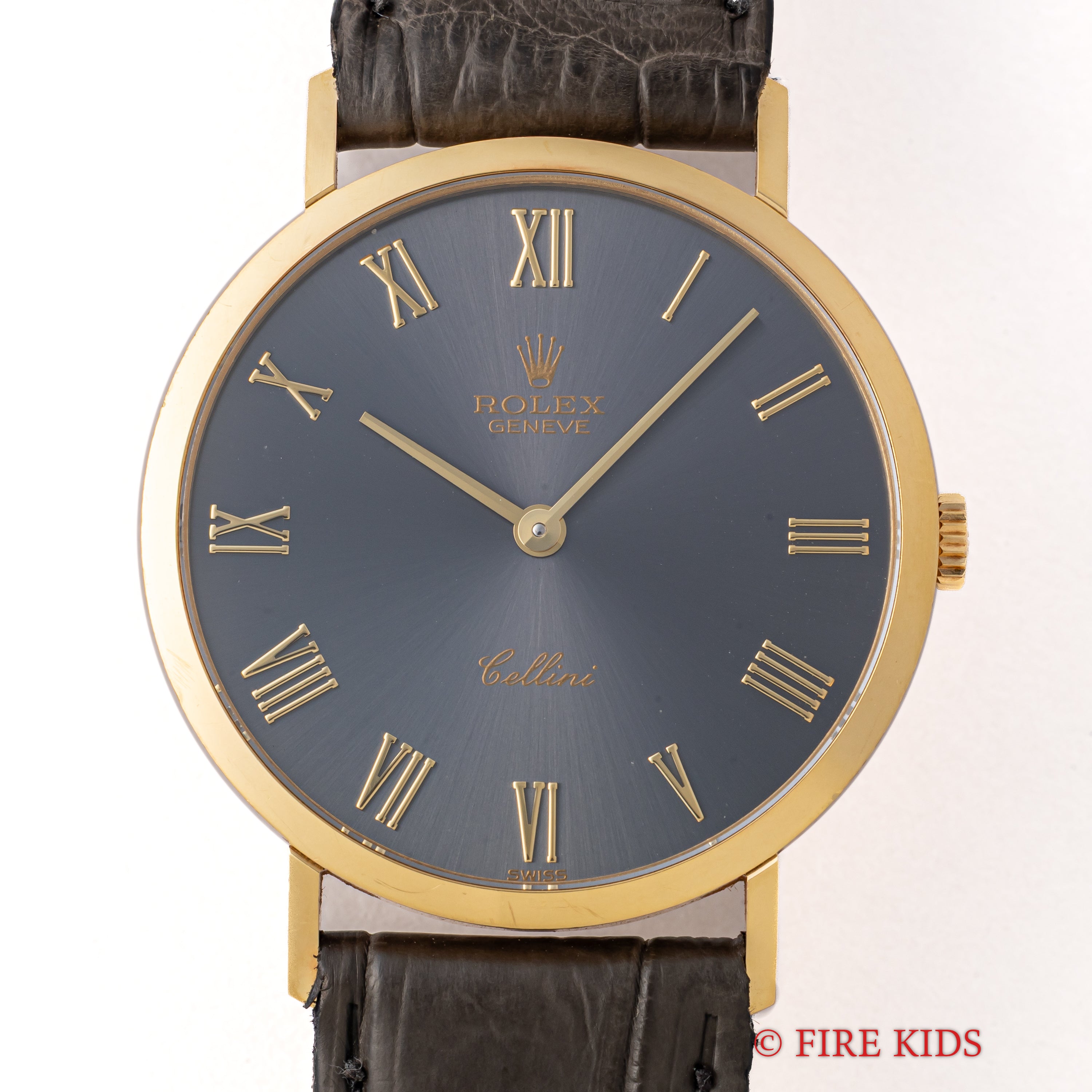 ロレックス チェリーニ Ref.4112 18金無垢ラウンドケース ローマンダイヤル 1998～1999年製  手巻 18金無垢尾錠付