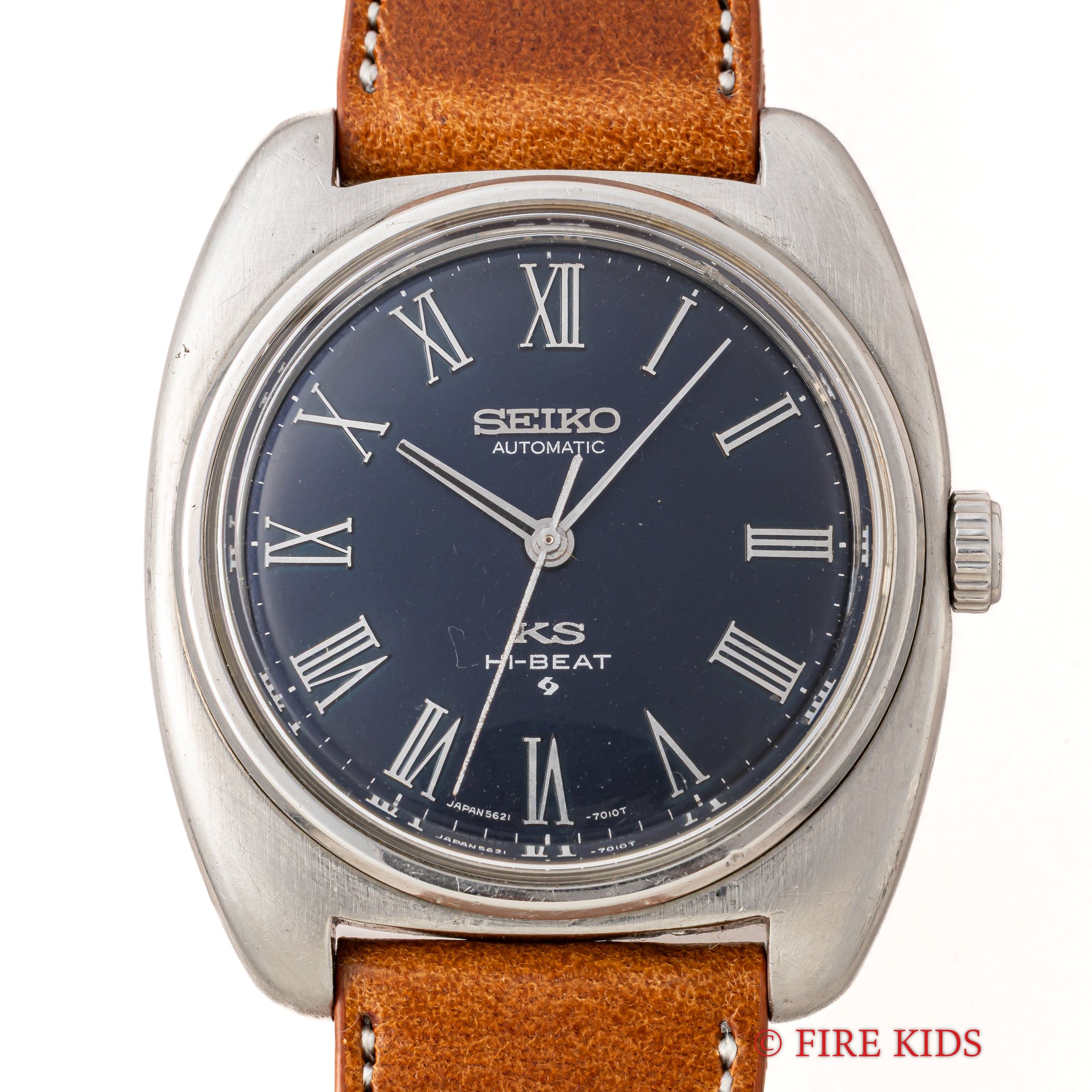 セイコー キングセイコー 56KS 1971年製 クッションケース Ref.5621-7000 ブルーローマンインデックス