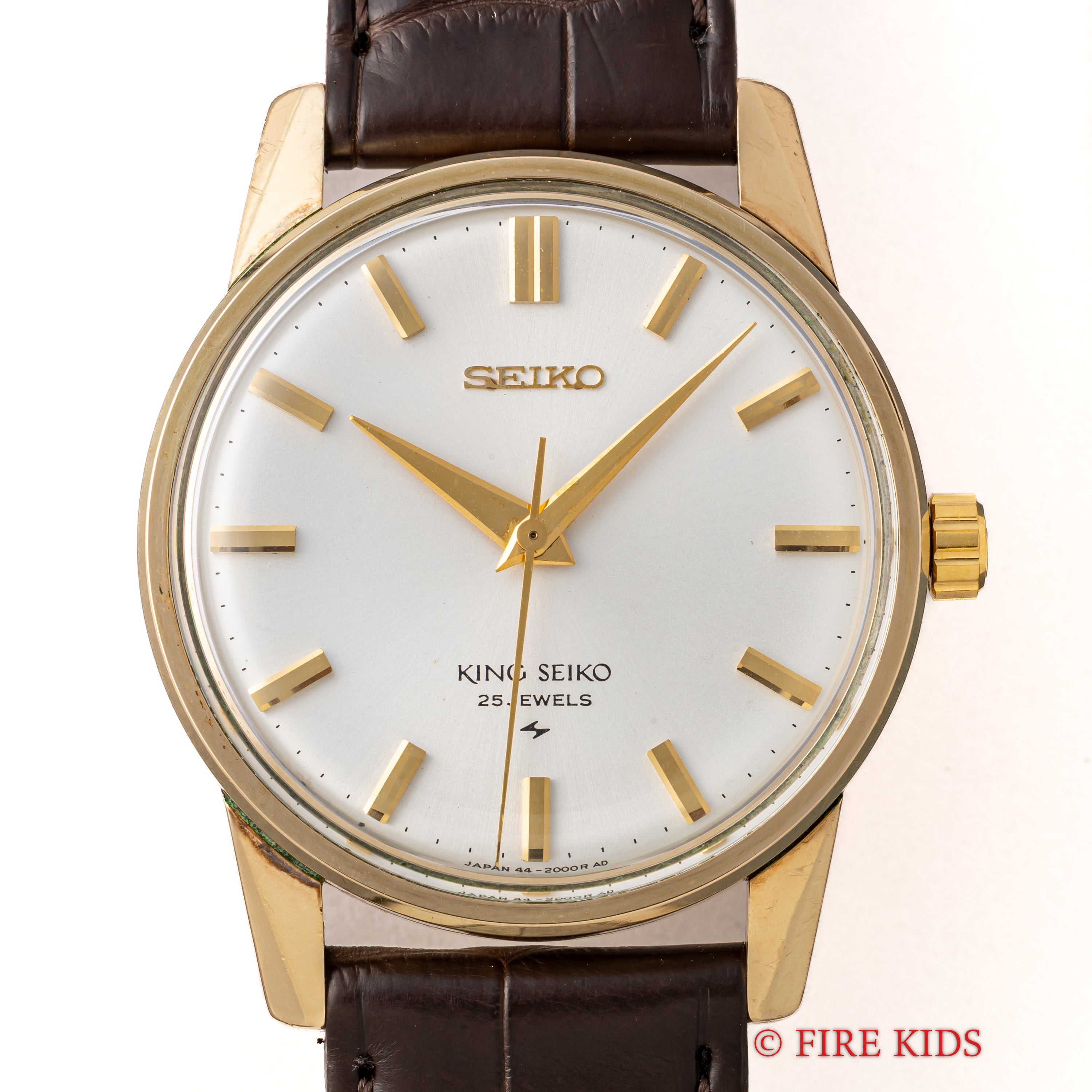 セイコー キングセイコー 1968年製 AGFケース Ref.44‐2000 手巻きノンデイト 44KS 盾メダリオン