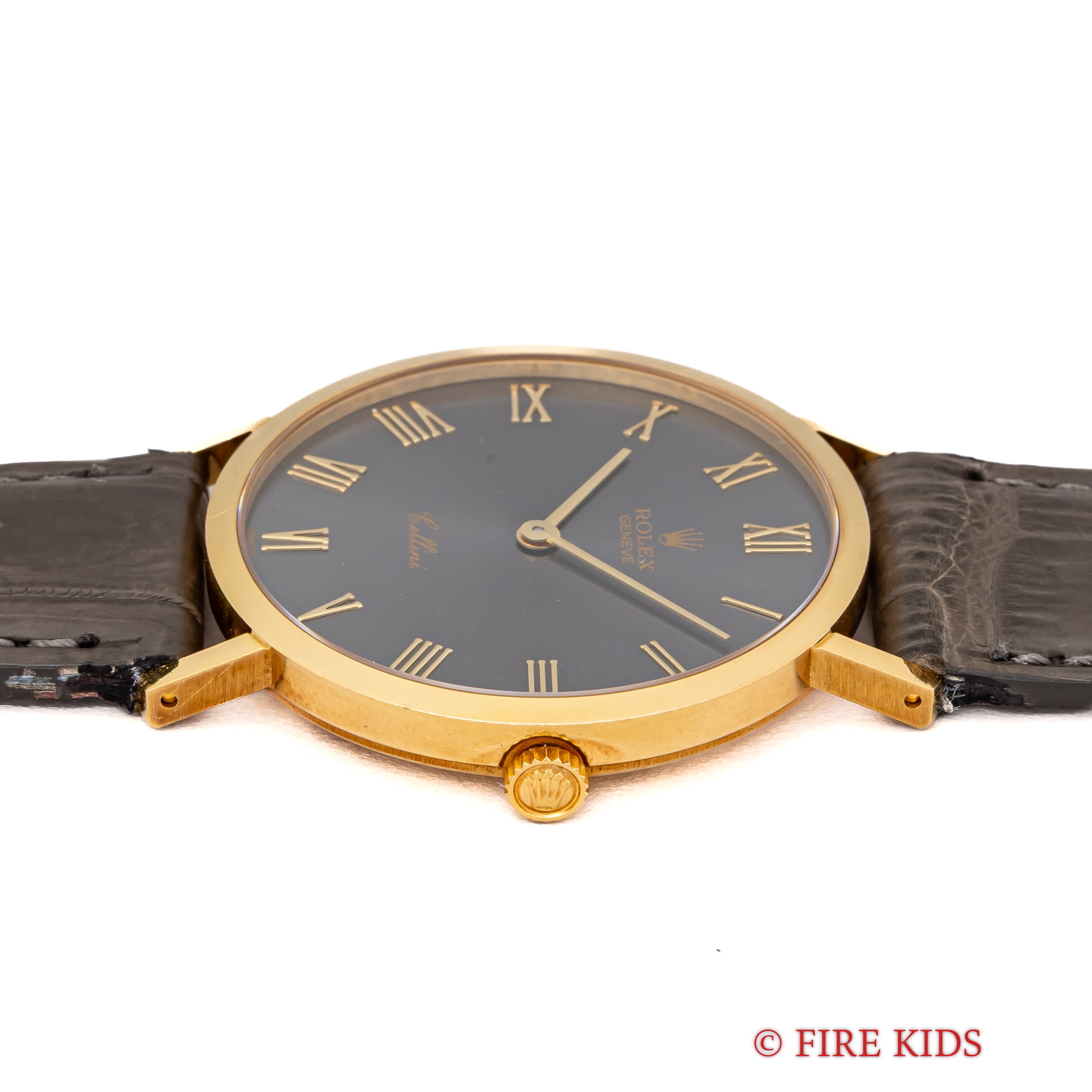 ロレックス チェリーニ Ref.4112 18金無垢ラウンドケース ローマンダイヤル 1998～1999年製  手巻 18金無垢尾錠付