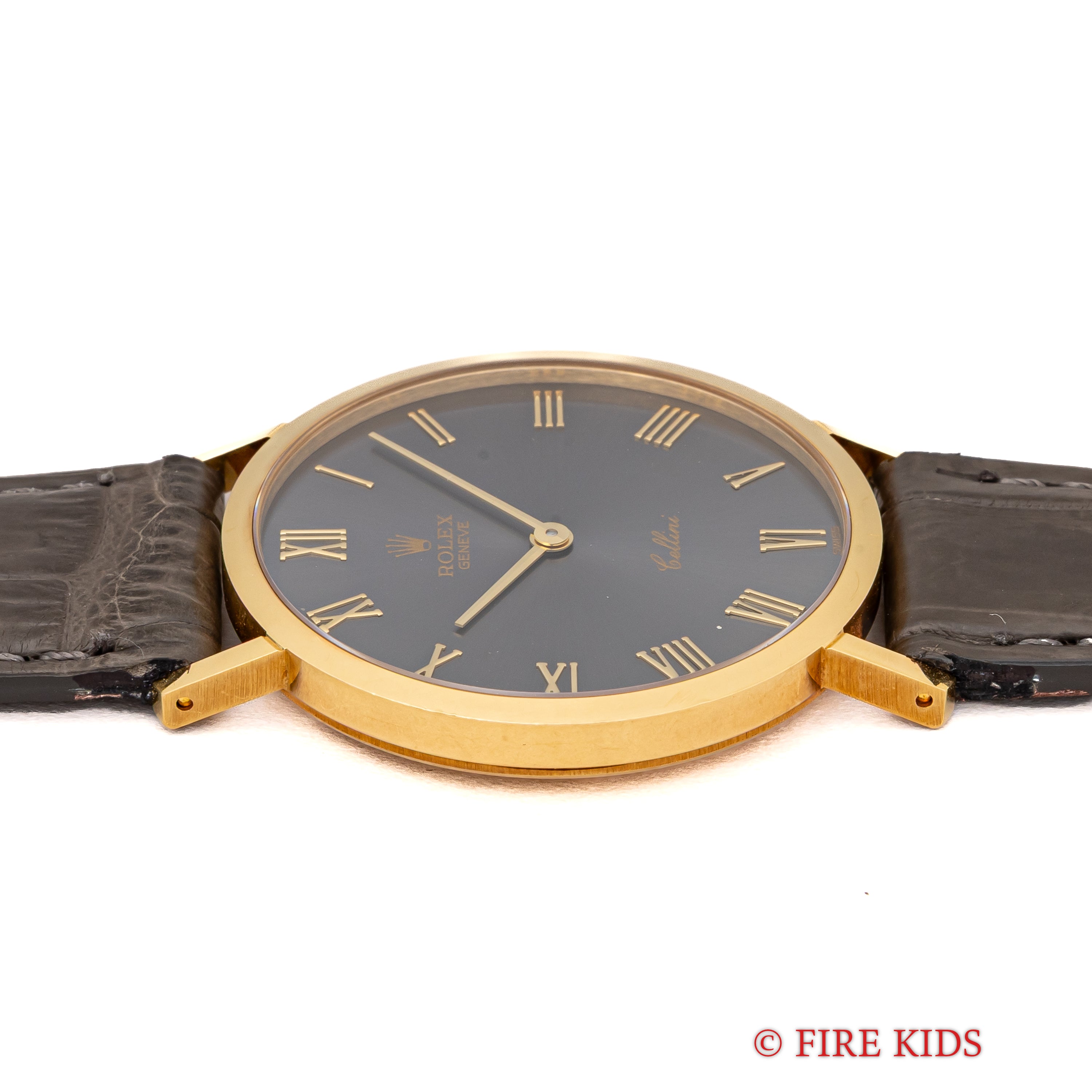 ロレックス チェリーニ Ref.4112 18金無垢ラウンドケース ローマンダイヤル 1998～1999年製  手巻 18金無垢尾錠付