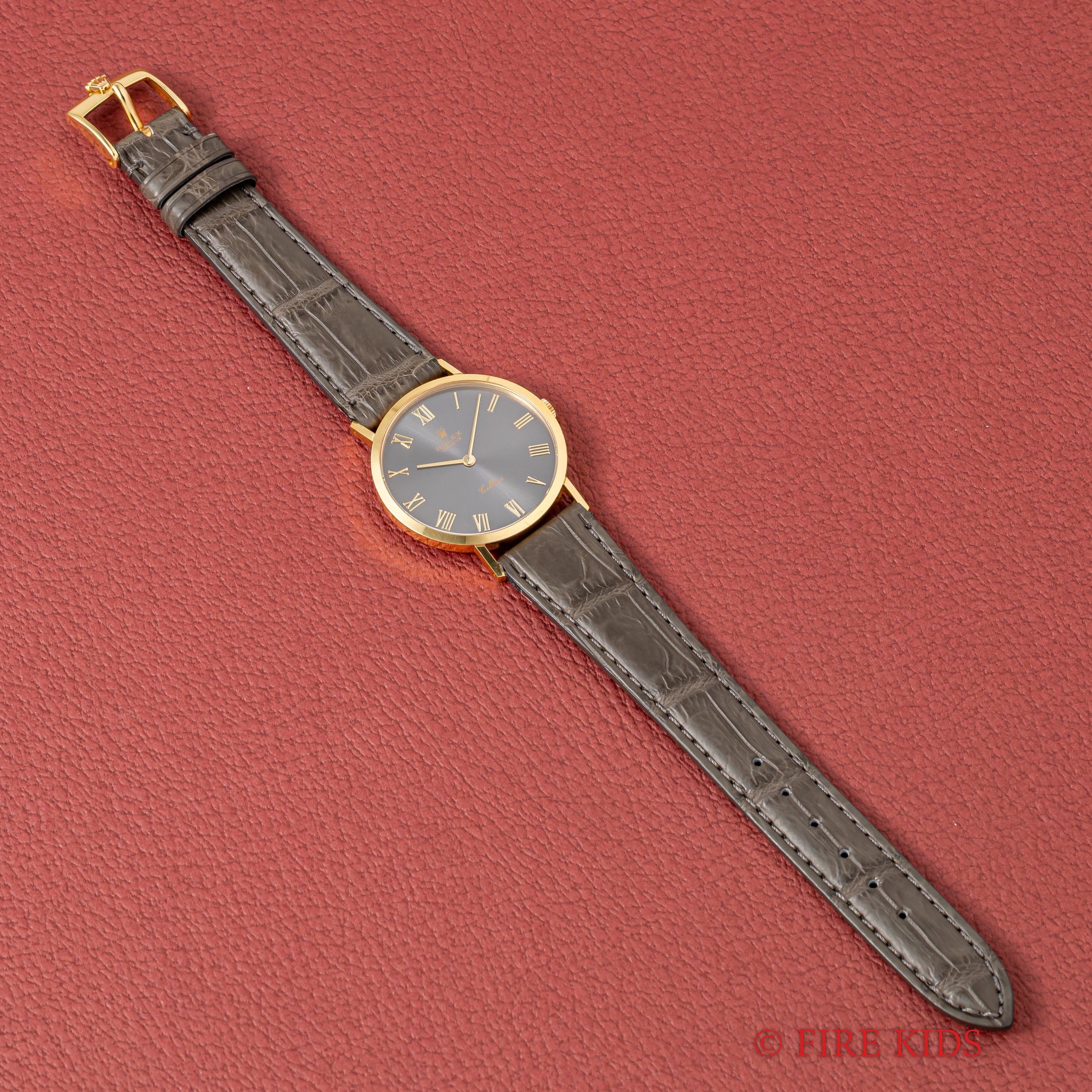 ロレックス チェリーニ Ref.4112 18金無垢ラウンドケース ローマンダイヤル 1998～1999年製  手巻 18金無垢尾錠付