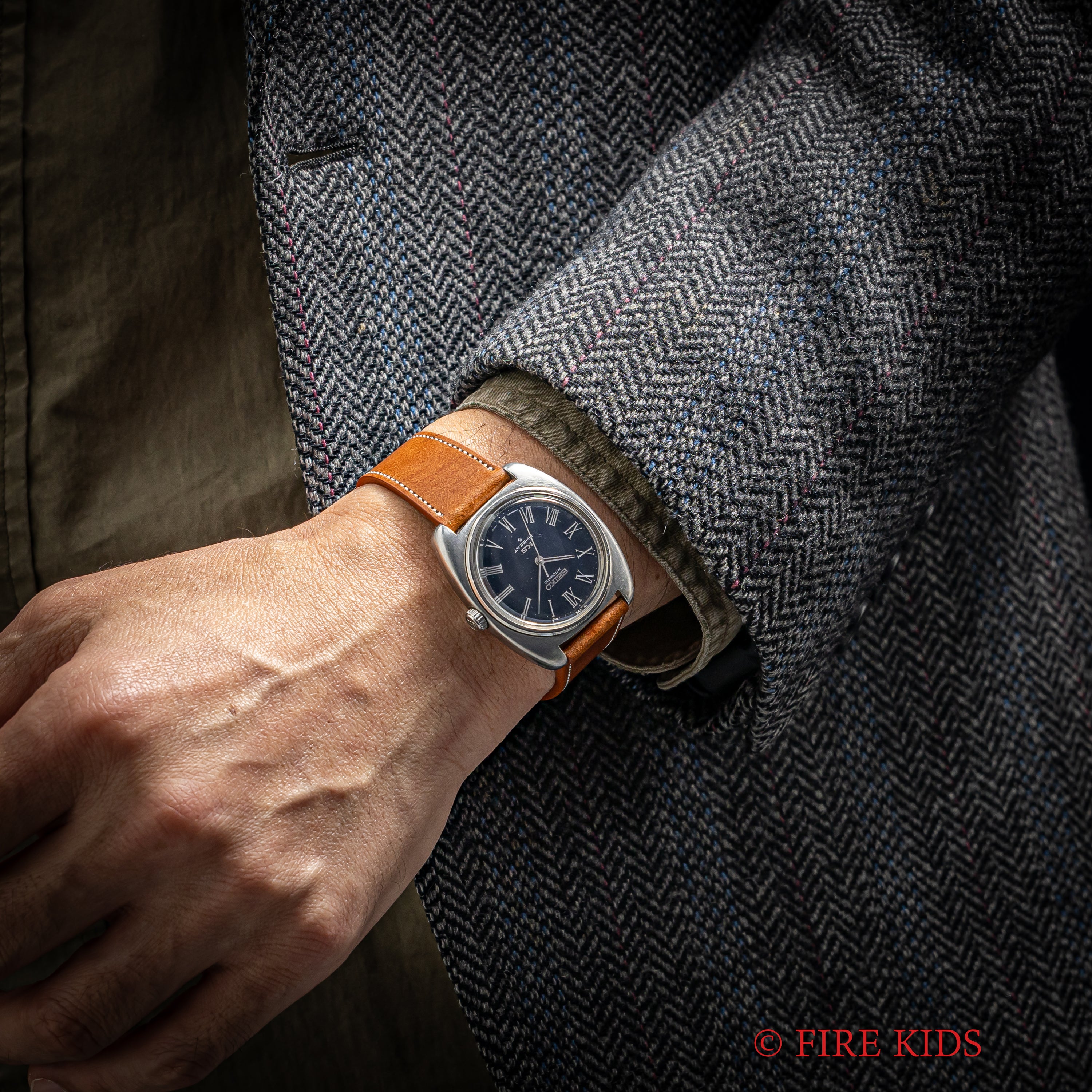 セイコー キングセイコー 56KS 1971年製 クッションケース Ref.5621-7000 ブルーローマンインデックス