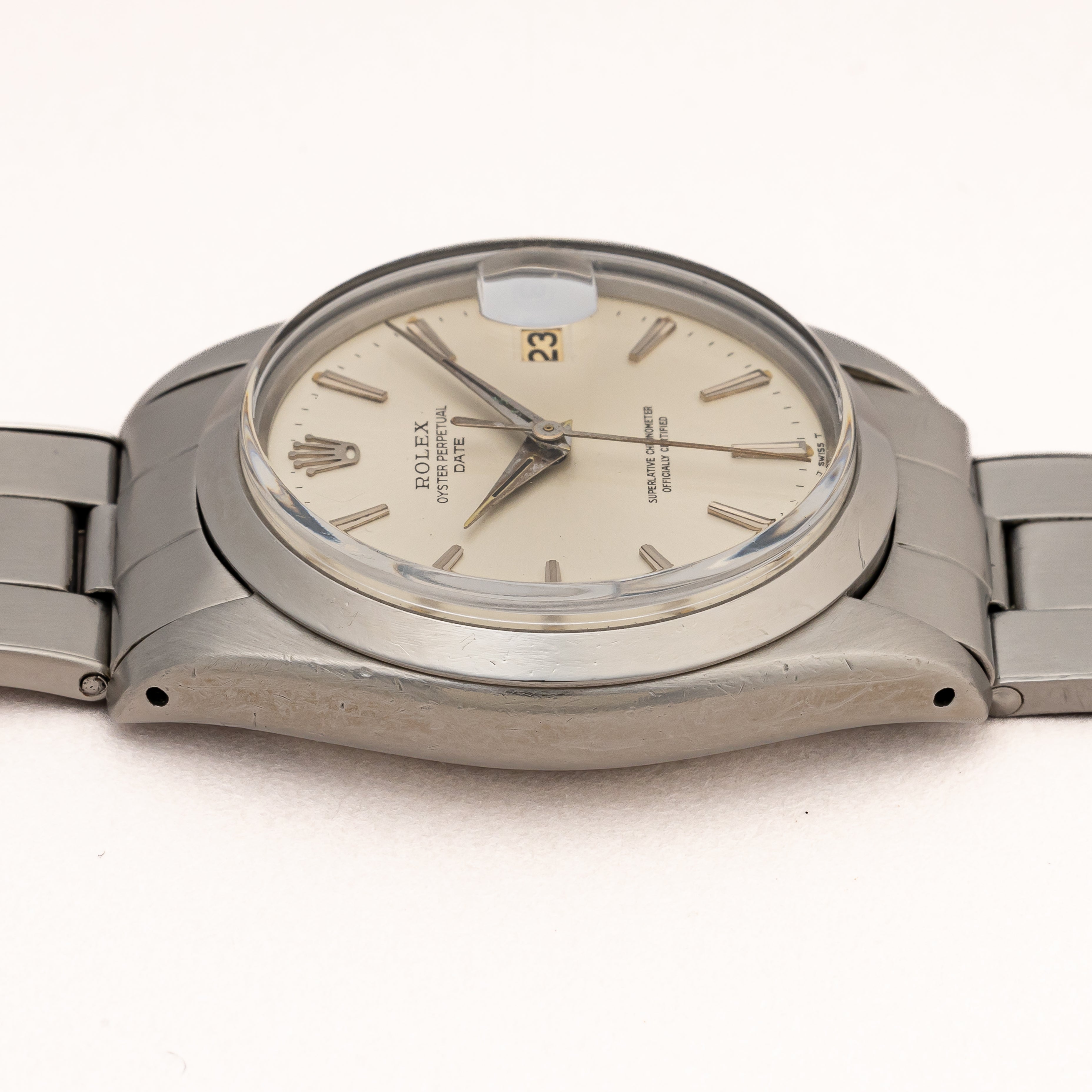 ロレックス オイスターパーペチュアルデイト 1965年製 Ref.1500 シルバーダイヤル