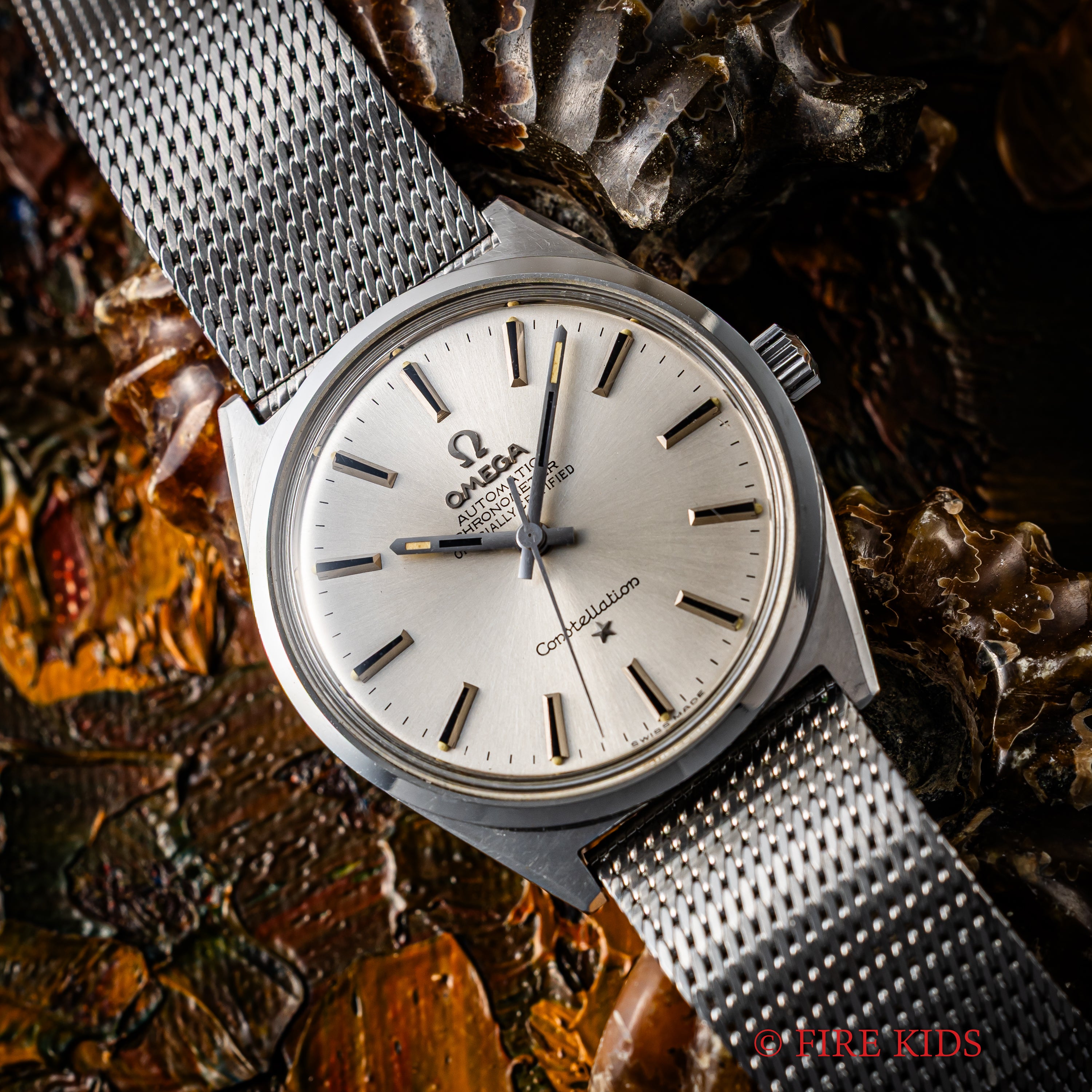 オメガ コンステレーション Ref.167.015 1968年製 自動巻 cal.551メッシュブレス