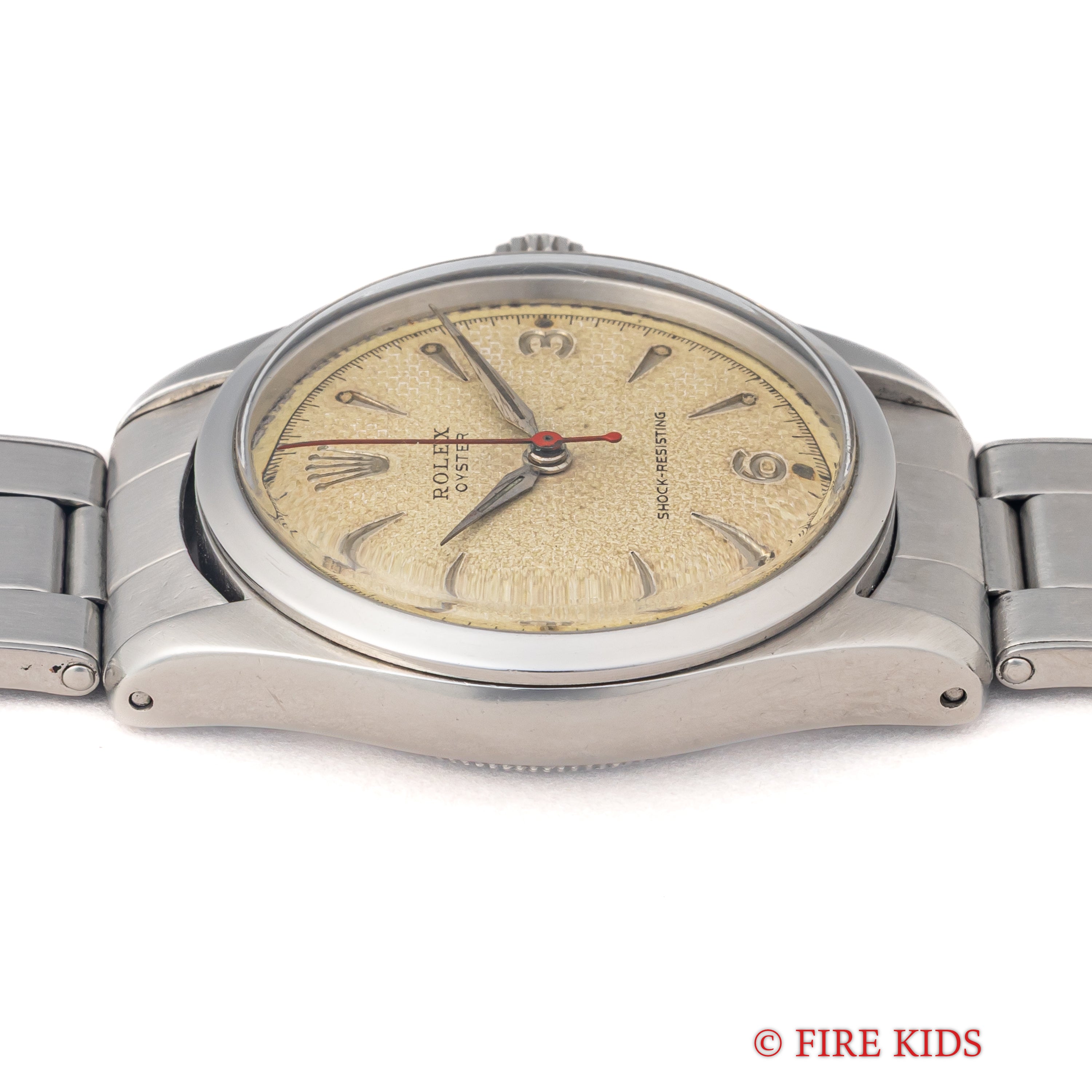 ロレックス オイスターロイヤル 手巻き 1952年製 ハニカムダイヤル Ref.6244 純正エクステンションリベットブレス