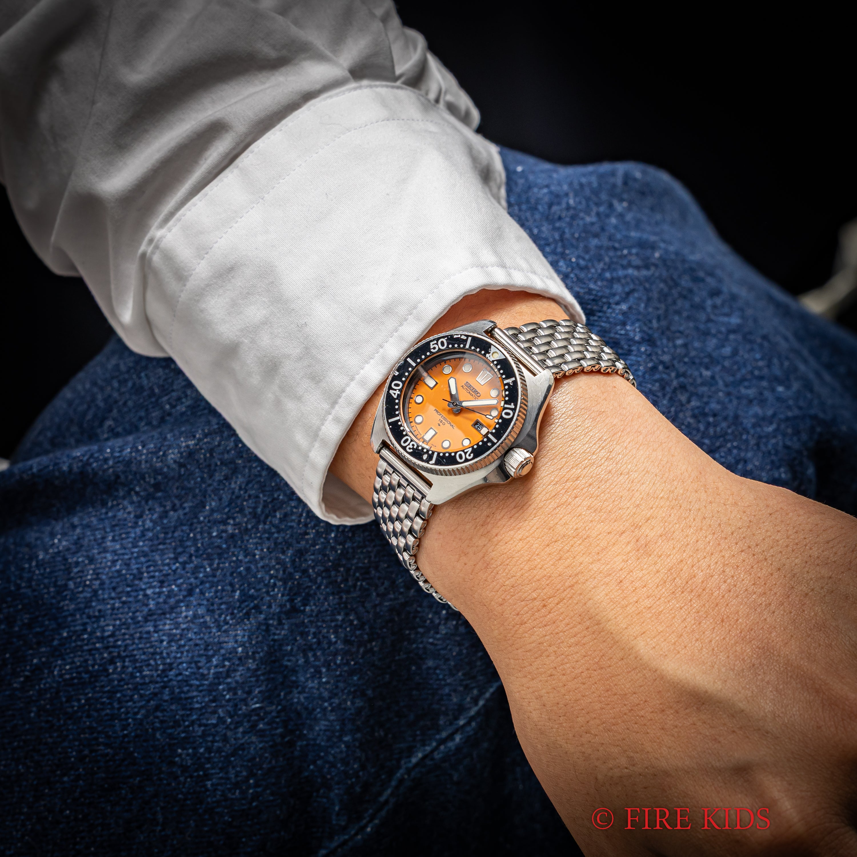 セイコー ダイバー 150m 1977年製 ボーイズサイズ オレンジダイヤル