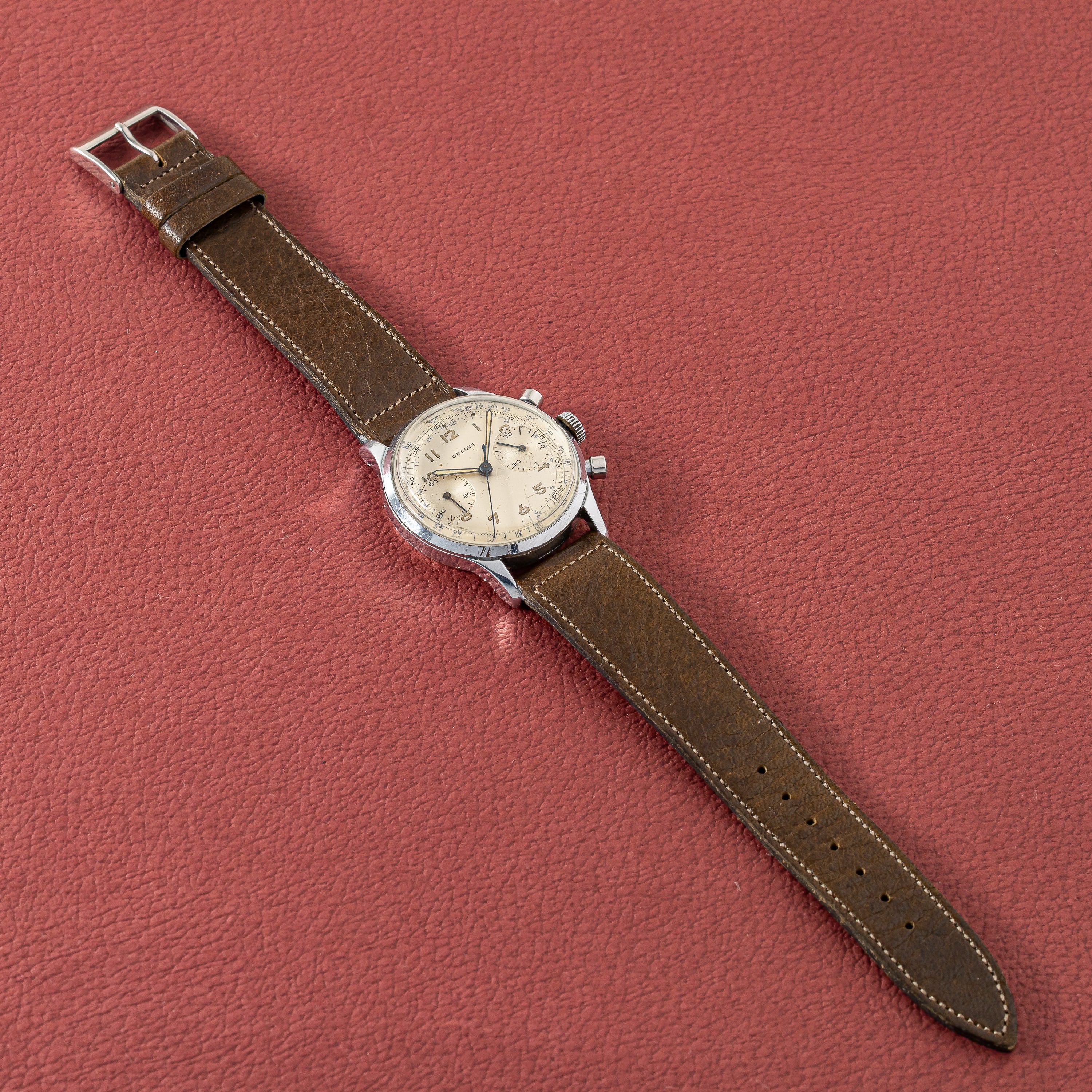 ギャレット 2レジスタークロノグラフ 1940年代製 Cal.ヴィーナス188