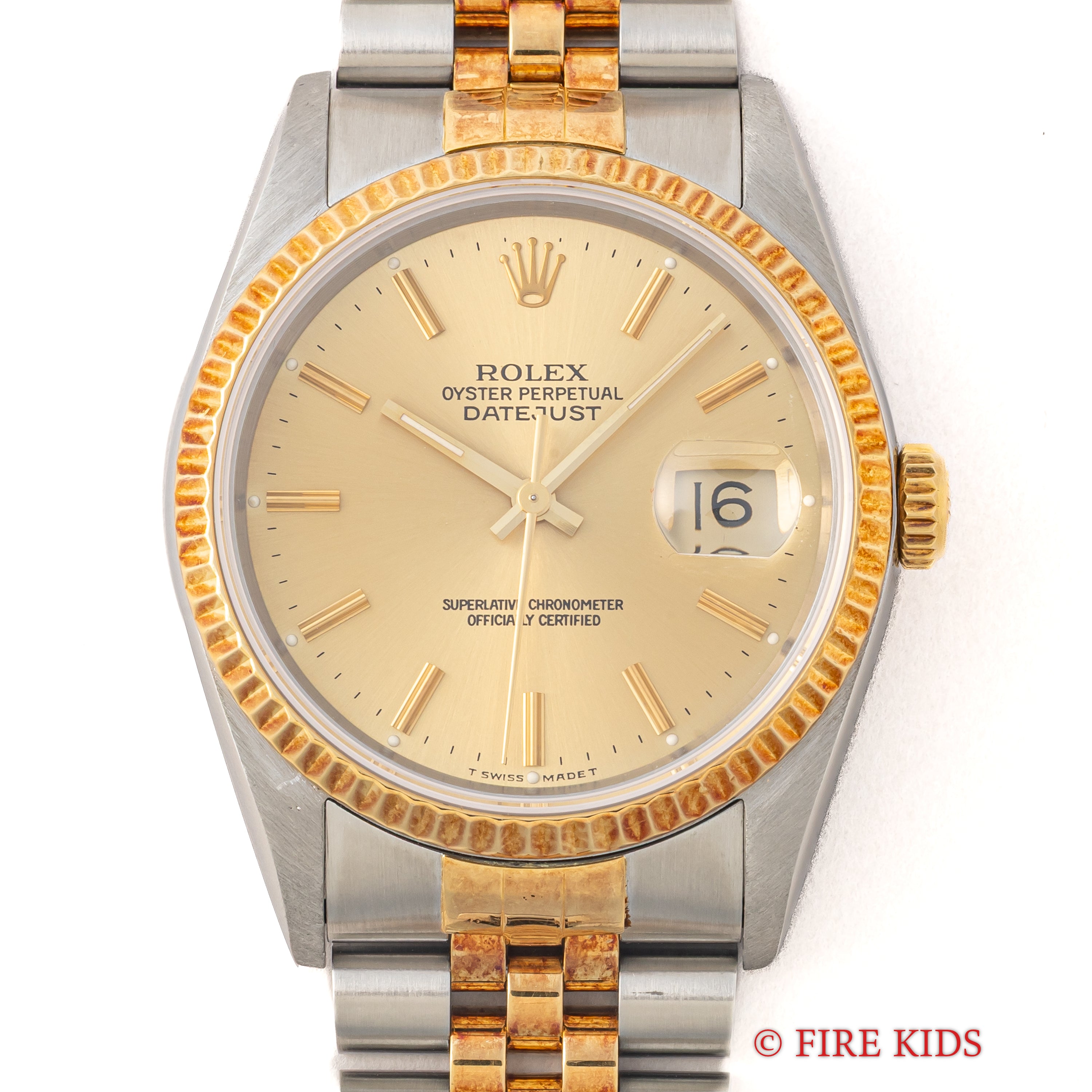 デイトジャスト 3 コマ 16233 ロレックス / ROLEX デイトジャスト デイトジャスト YGコンビ