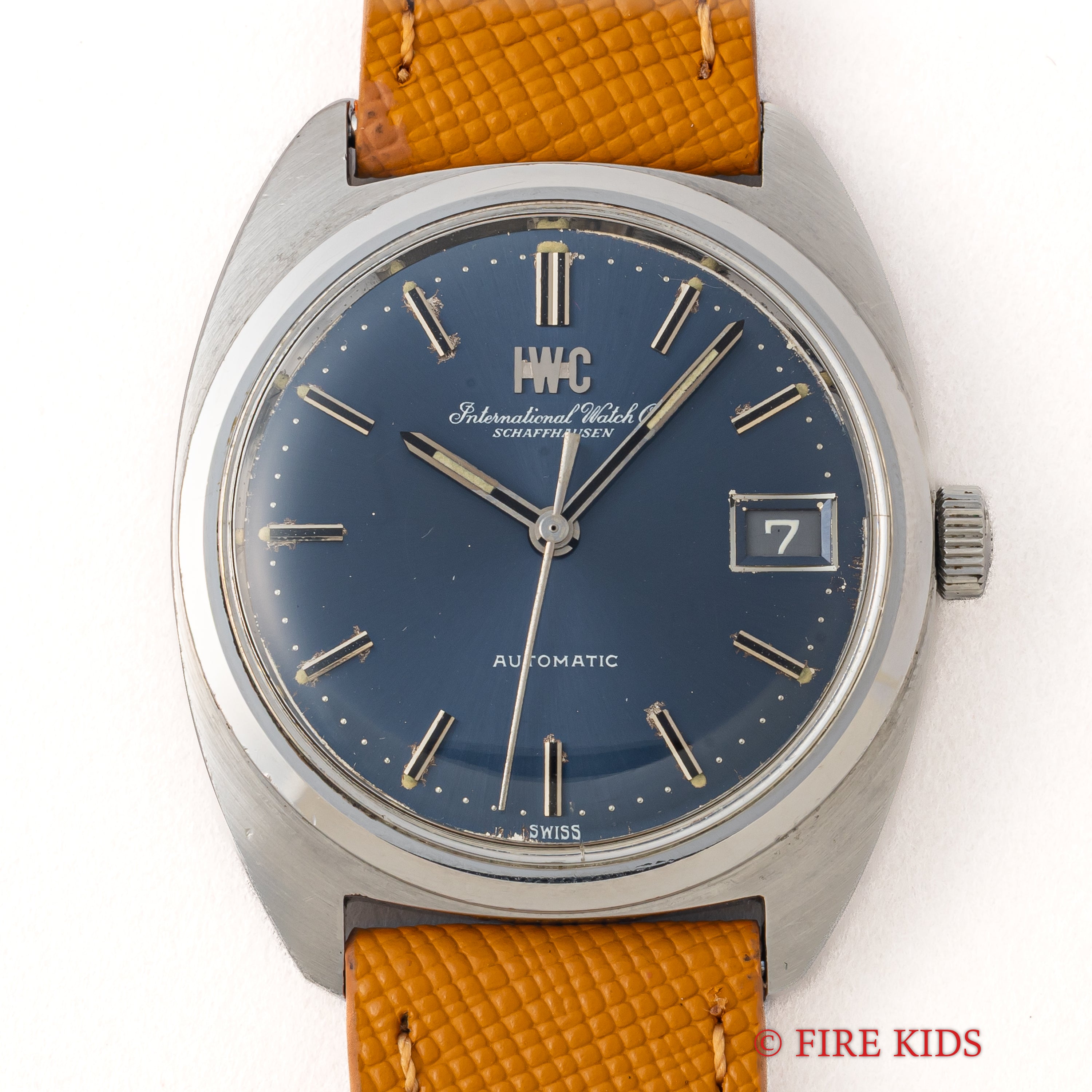ノコノコページ IWC トノーケース 1974年製 Ref.1827 ブルーダイヤル Cal.8541B