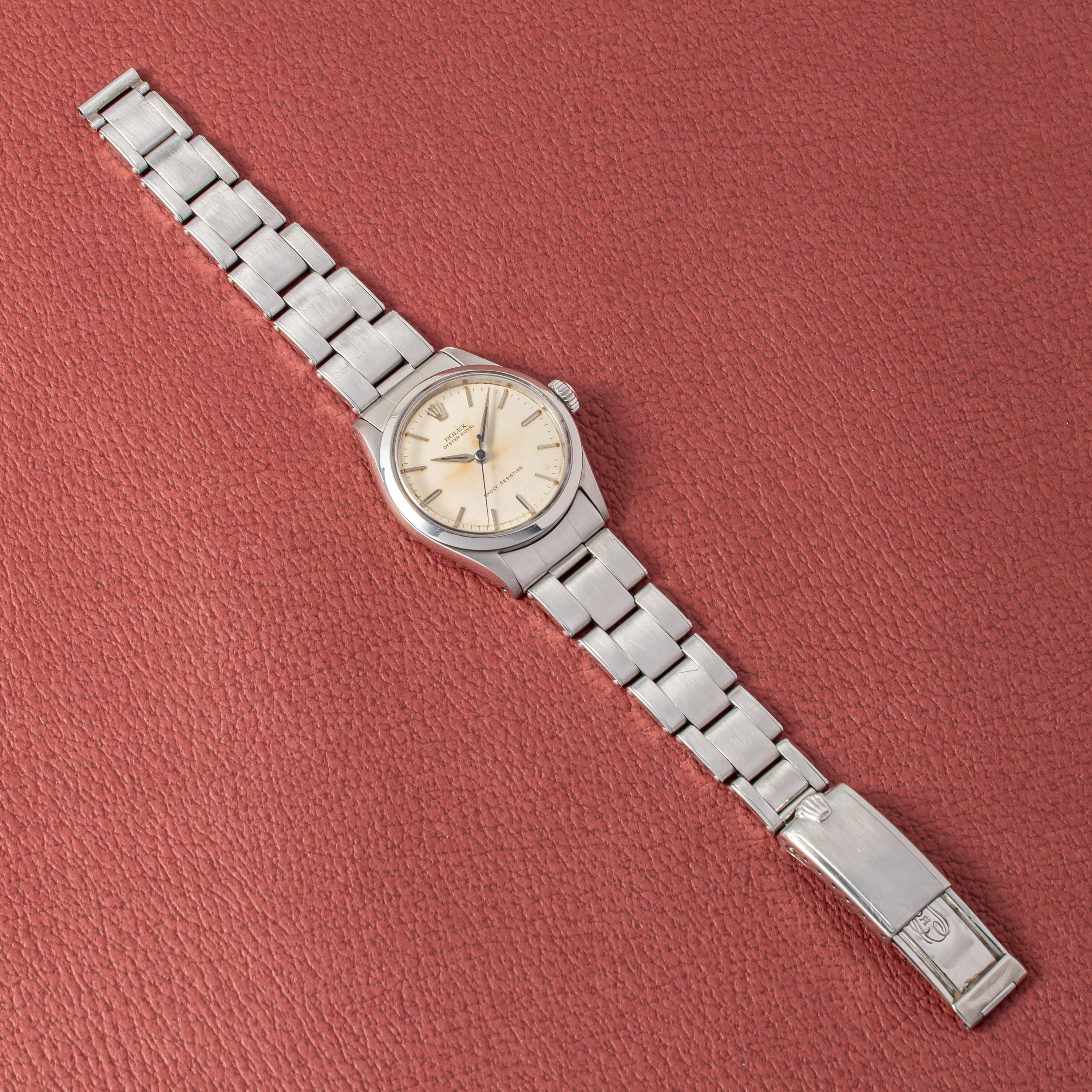 ロレックス オイスターロイヤル 手巻き 1957年製 Ref.6444 Cal.1210 リベットブレス付き