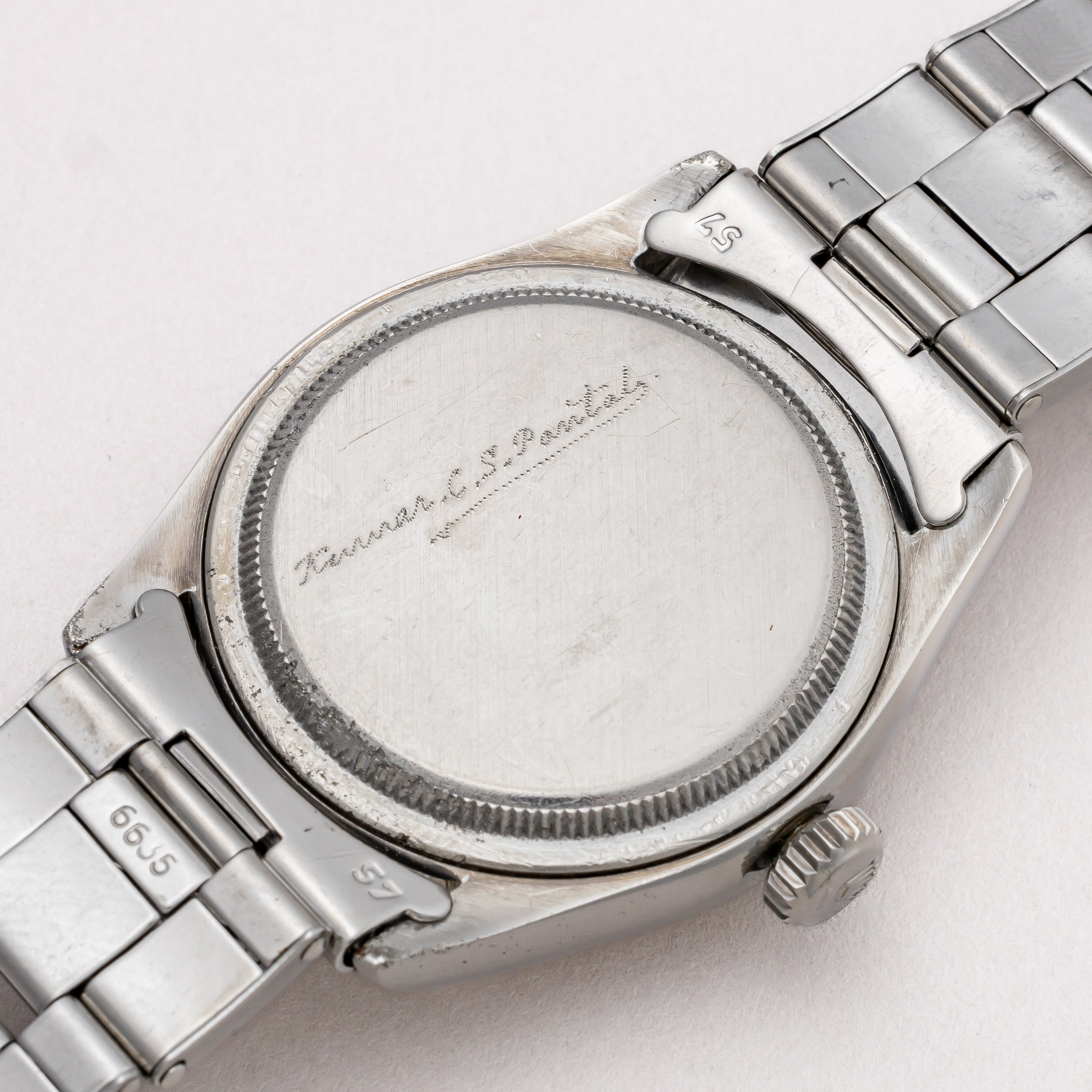 ロレックス オイスター 手巻き 1950年代製 Ref.6082 オリジナルダイヤル 純正エクステンションリベットブレス