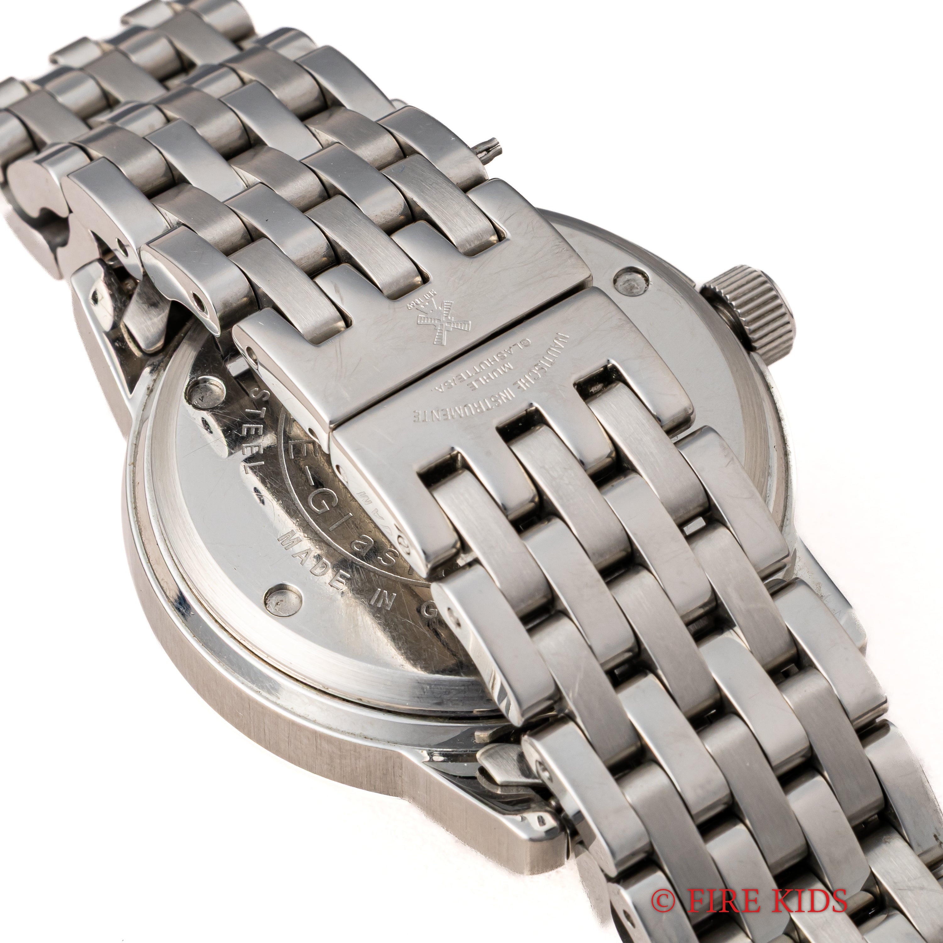 ミューレ・グラスヒュッテ 1990年代製 ブルーアラビアダイヤル 自動巻 ドイツ製 トリチウム夜光