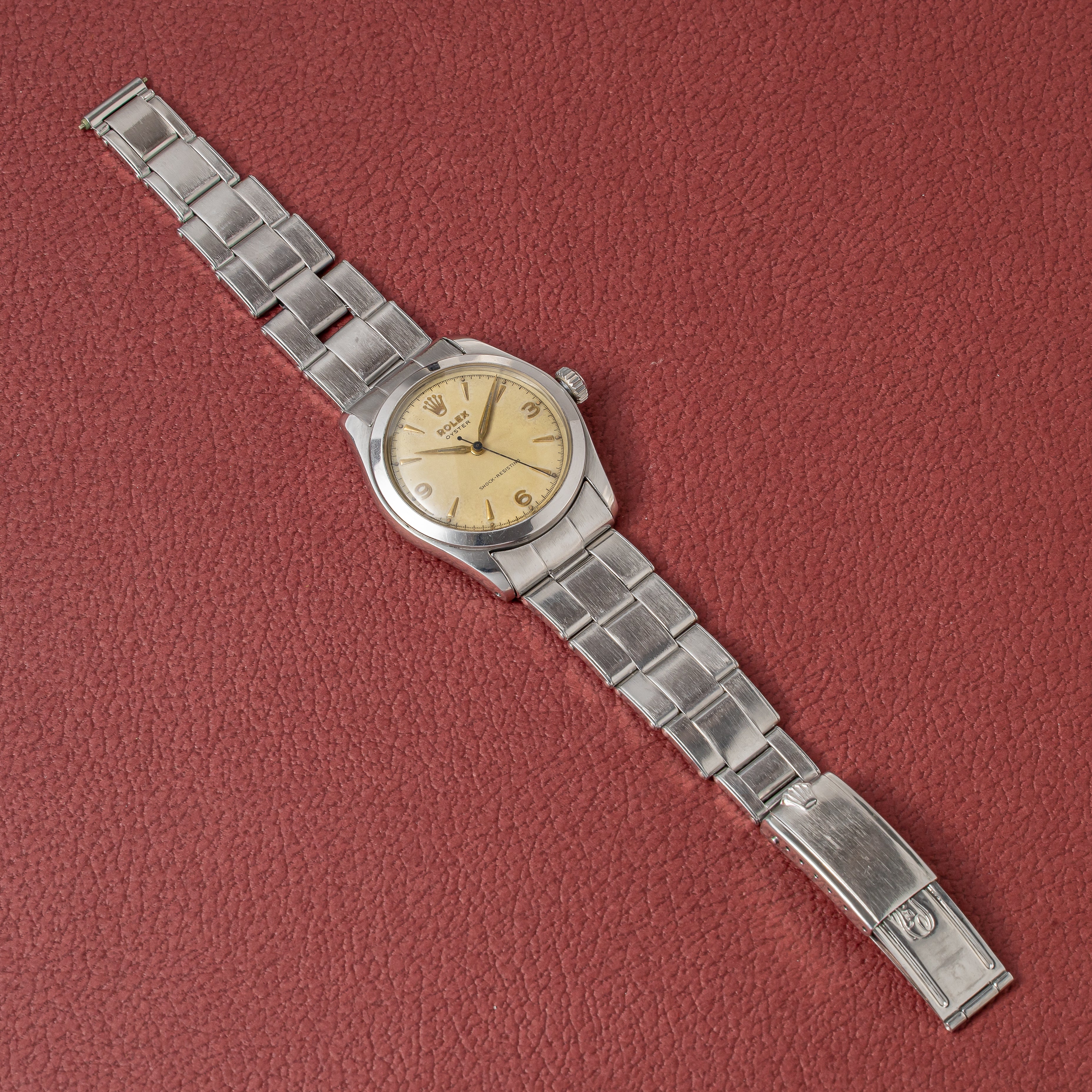 ロレックス オイスター 手巻き 1950年代製 Ref.6082 オリジナルダイヤル 純正エクステンションリベットブレス