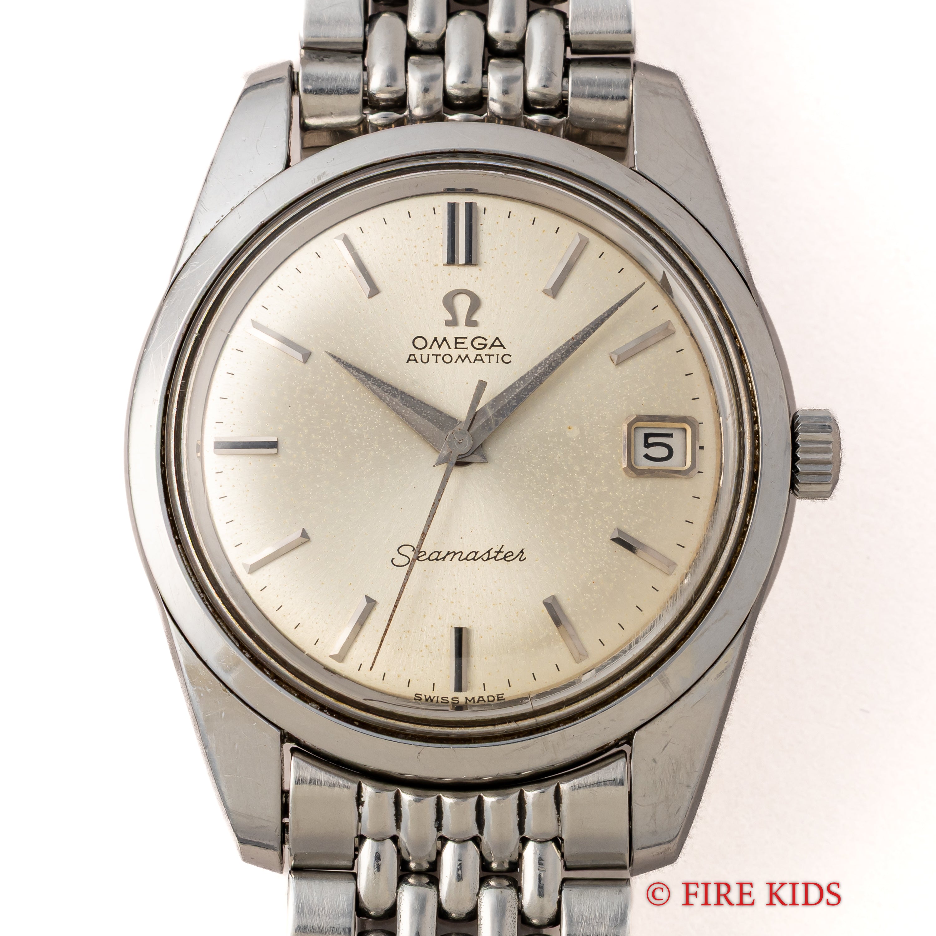 オメガ シーマスター 1963年製 Ref.166.010 自動巻 Cal.562 シルバーダイヤル 純正ライスブレス