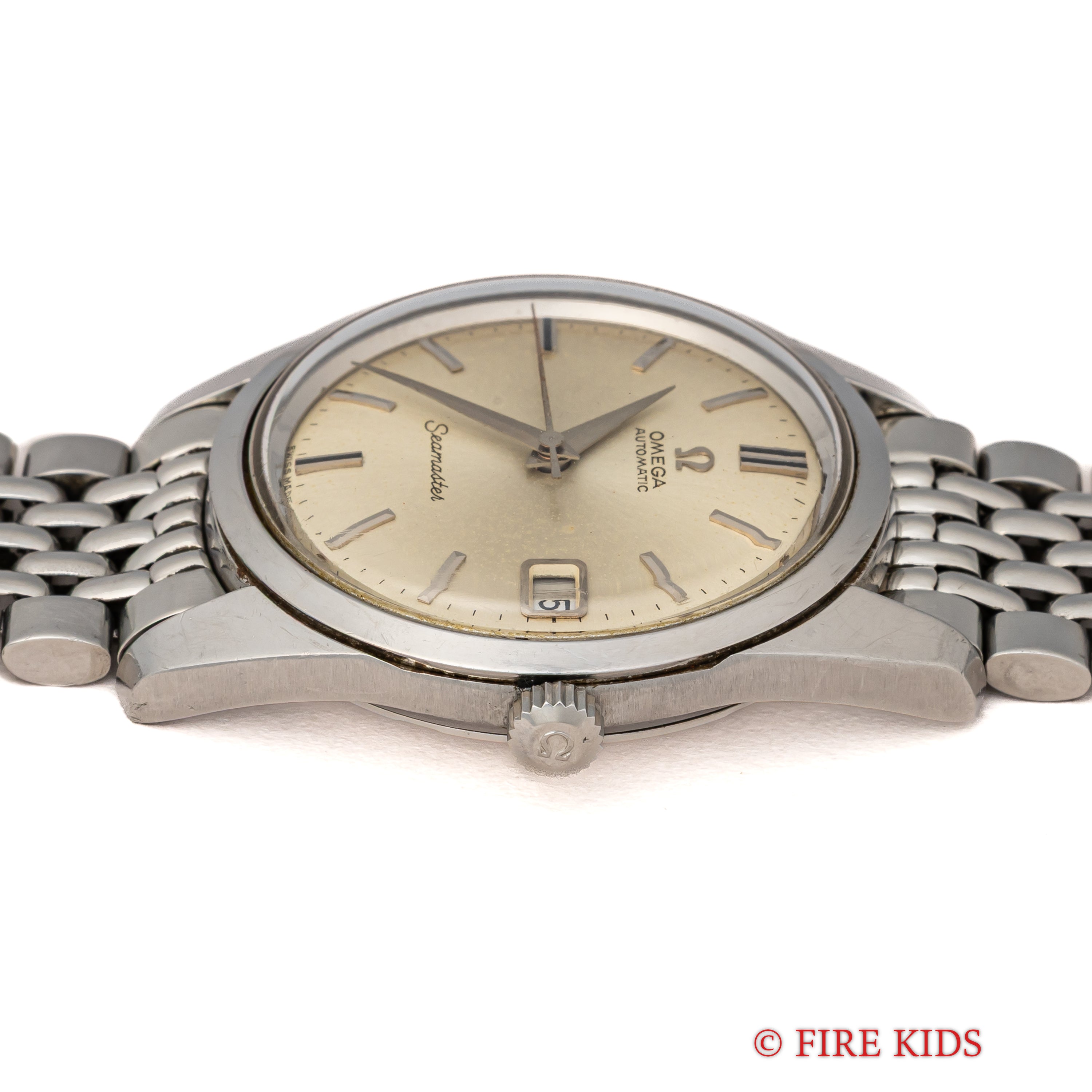 オメガ シーマスター 1963年製 Ref.166.010 自動巻 Cal.562 シルバーダイヤル 純正ライスブレス