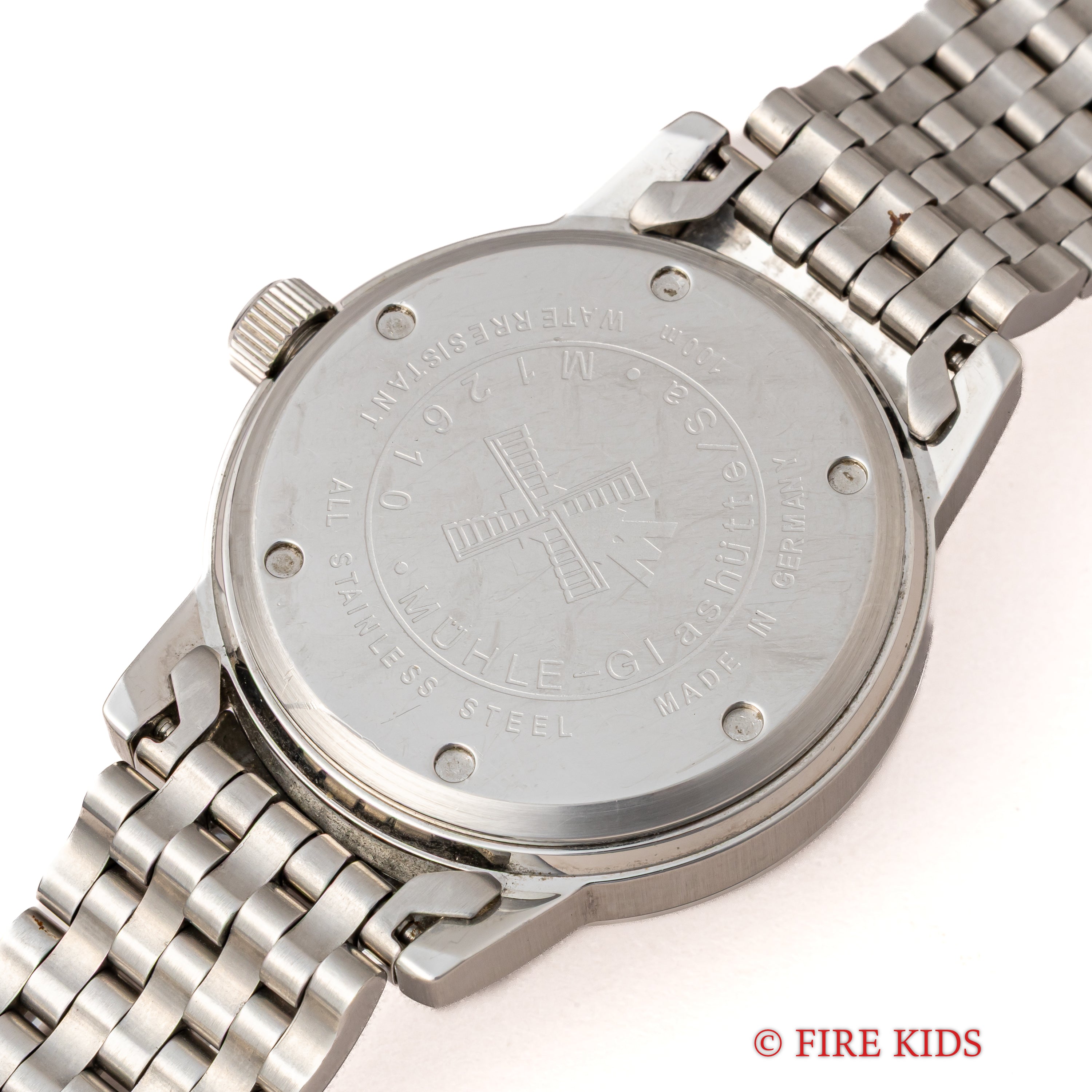 ミューレ・グラスヒュッテ 1990年代製 ブルーアラビアダイヤル 自動巻 ドイツ製 トリチウム夜光