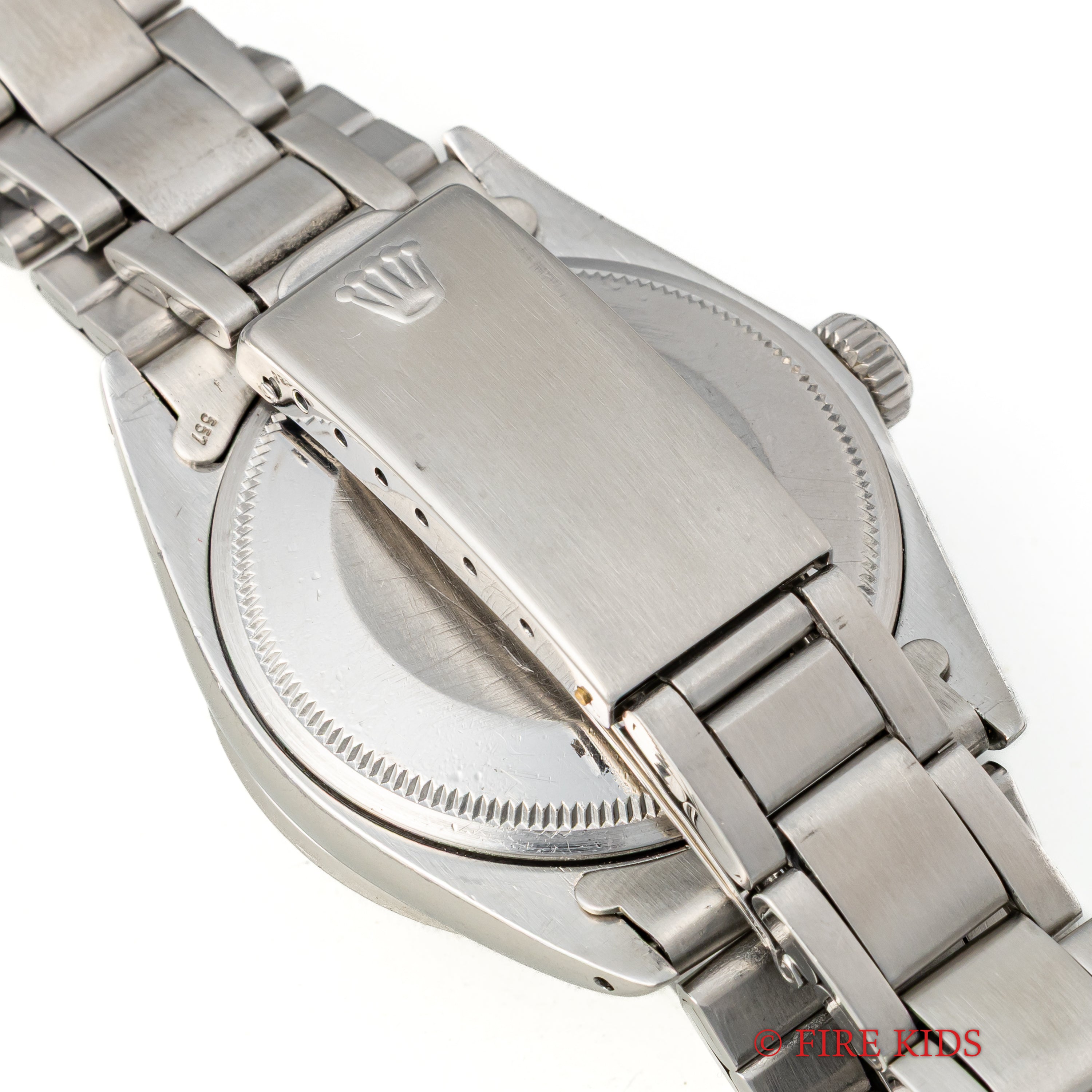 ロレックス オイスターパーペチュアルデイト 1971年製 パープルグレーダイヤル エンジンターンドベゼル Ref.1501 純正ブレス付き