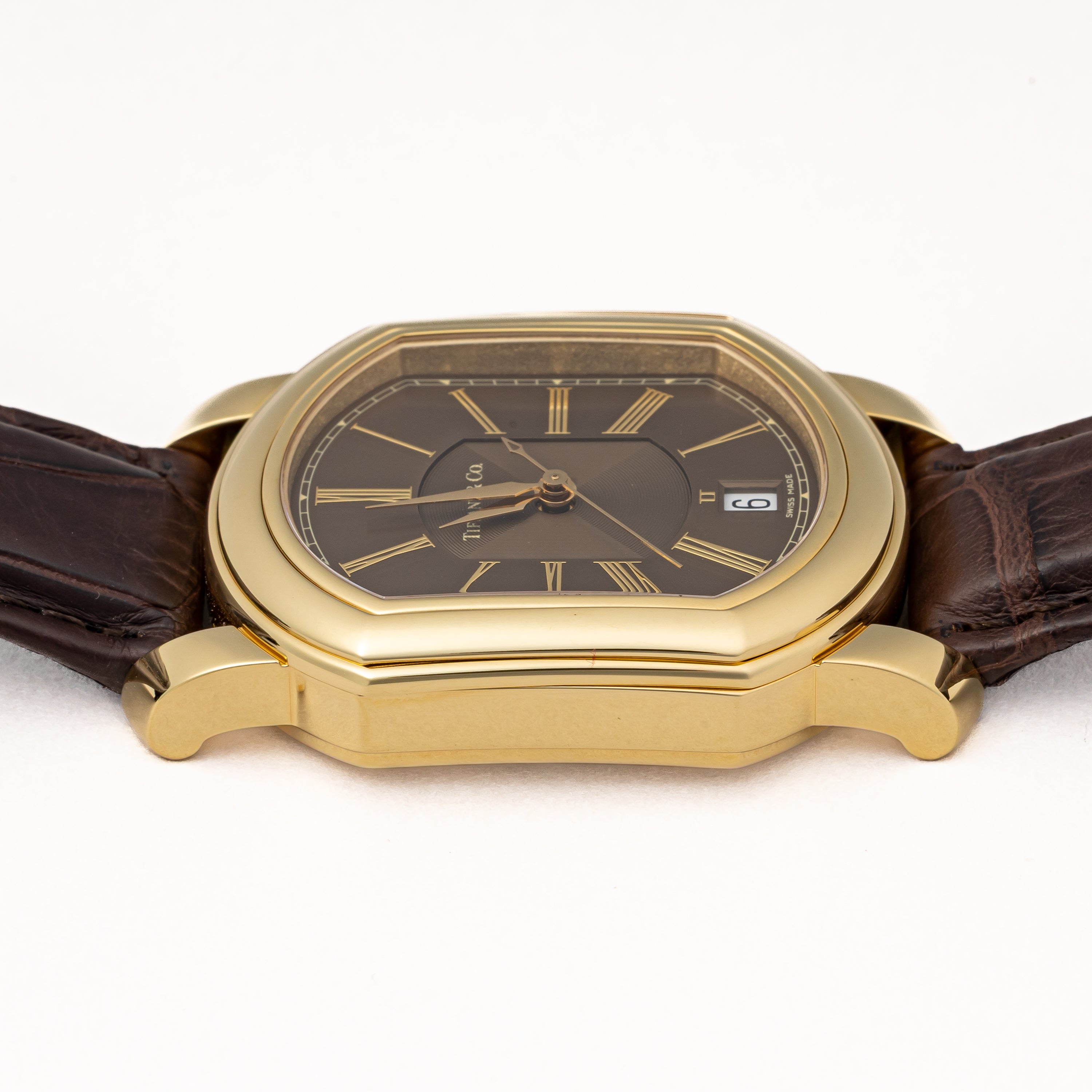 ティファニー マーククーペ 18金無垢 2003年製 クロノメーター自動巻き 純正18金無垢尾錠、箱、ギャラ付き