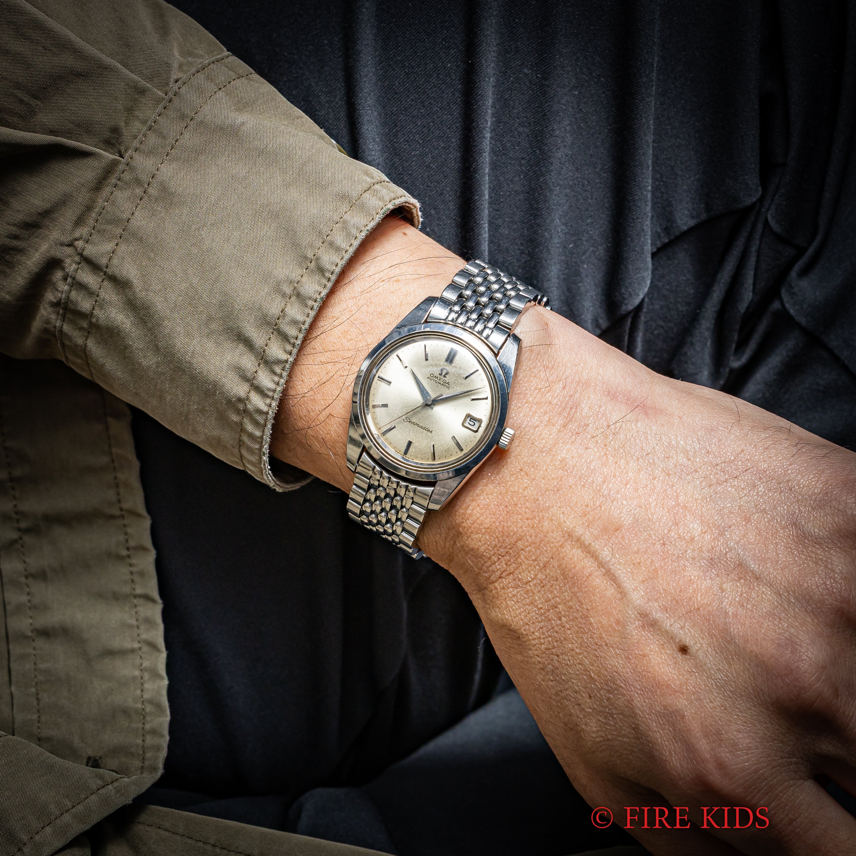 オメガ シーマスター 1963年製 Ref.166.010 自動巻 Cal.562 シルバーダイヤル 純正ライスブレス