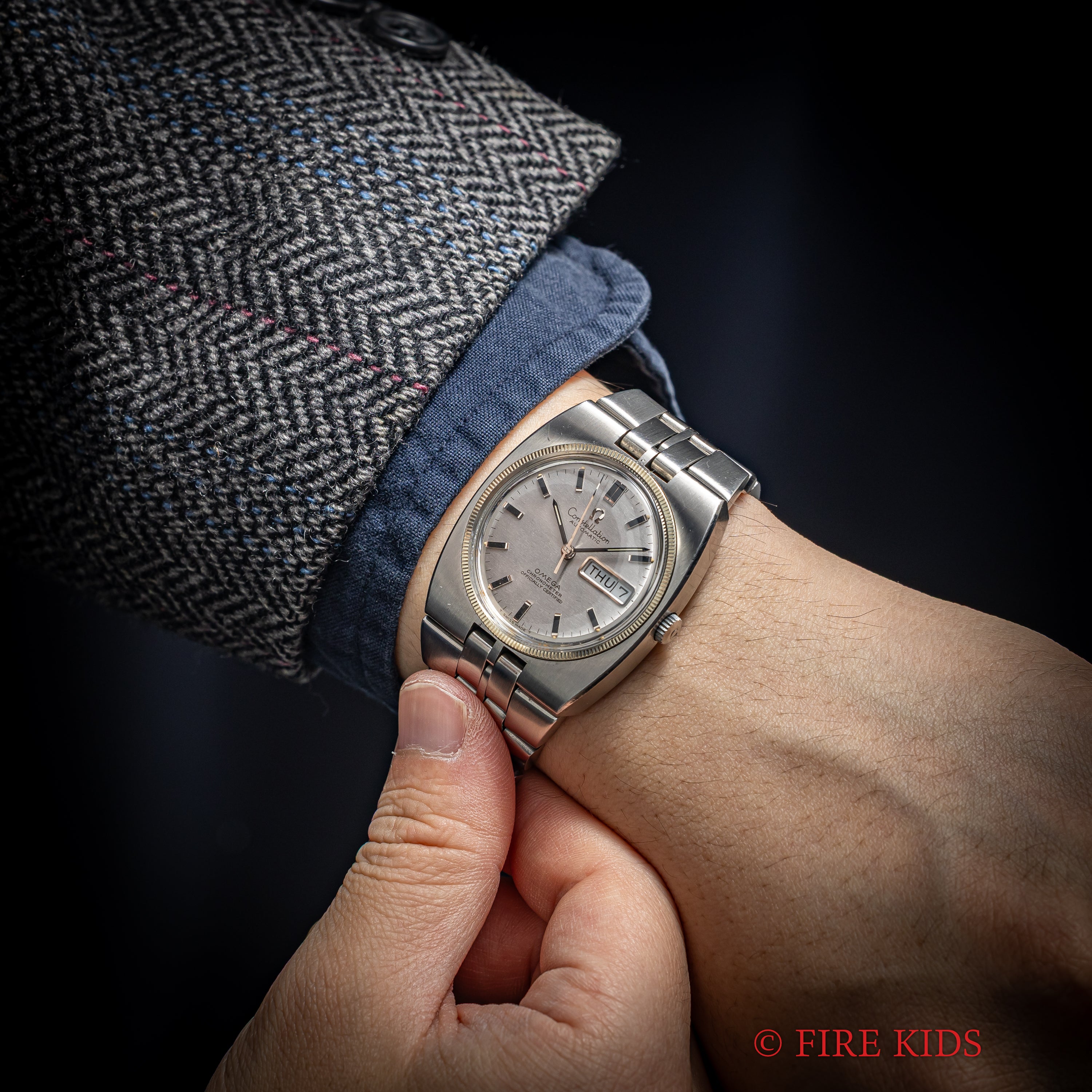 【OH済】OMEGA オメガ コンステレーション インテグレート　クロノメーター オメガ コンステレーション インテグレート 自動巻クロノ