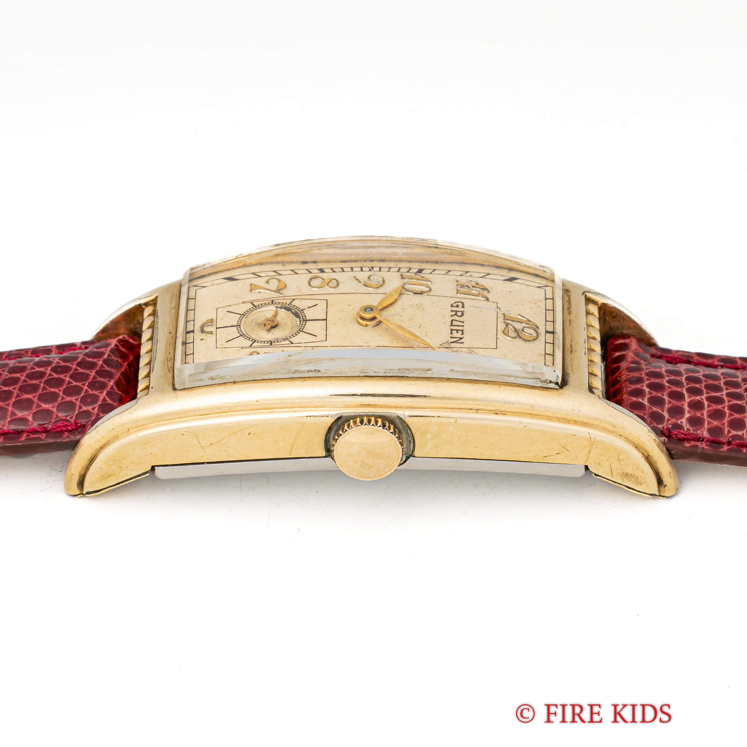 グリュエン 10KGFトノーケース 1930年代製 手巻 Cal.500 ブレゲ数字 USケース