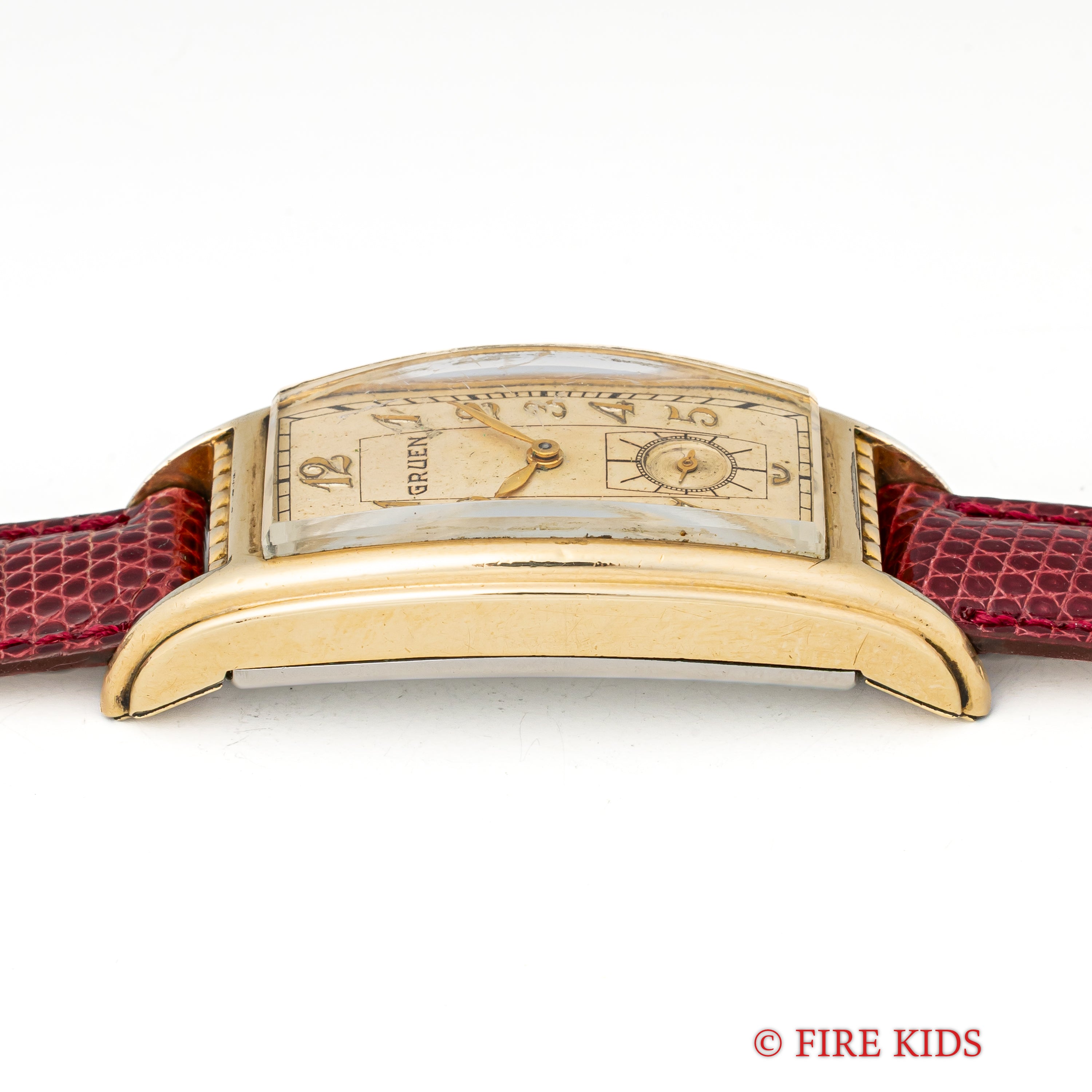 グリュエン 10KGFトノーケース 1930年代製 手巻 Cal.500 ブレゲ数字 USケース