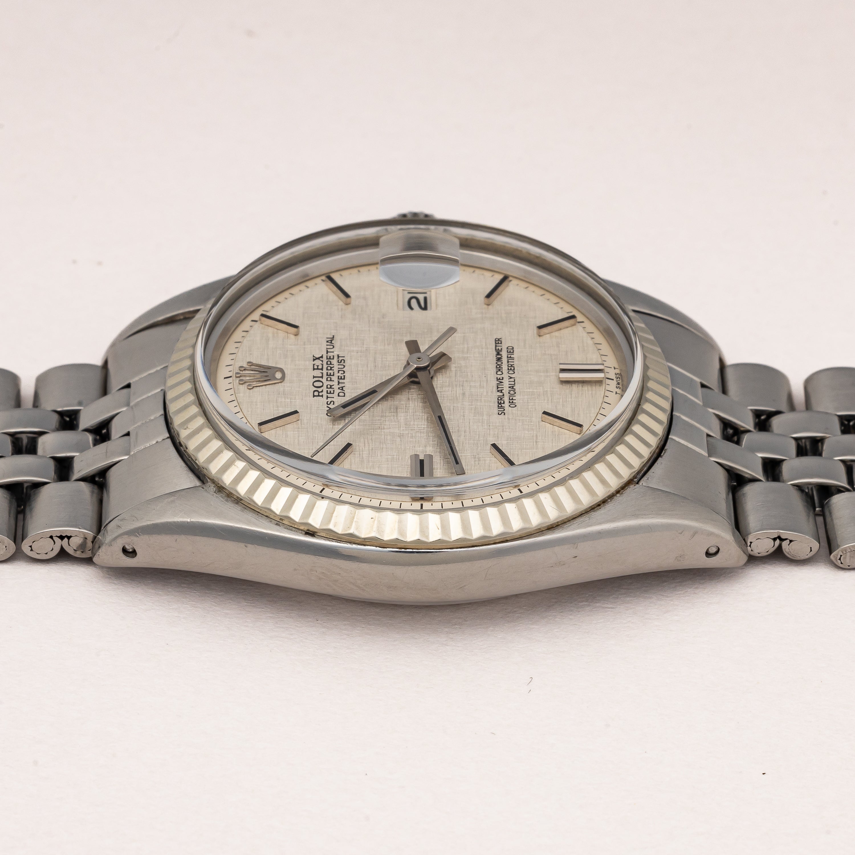 ロレックス デイトジャスト 1973年製 Ref.1601 リネンシルバーダイヤル