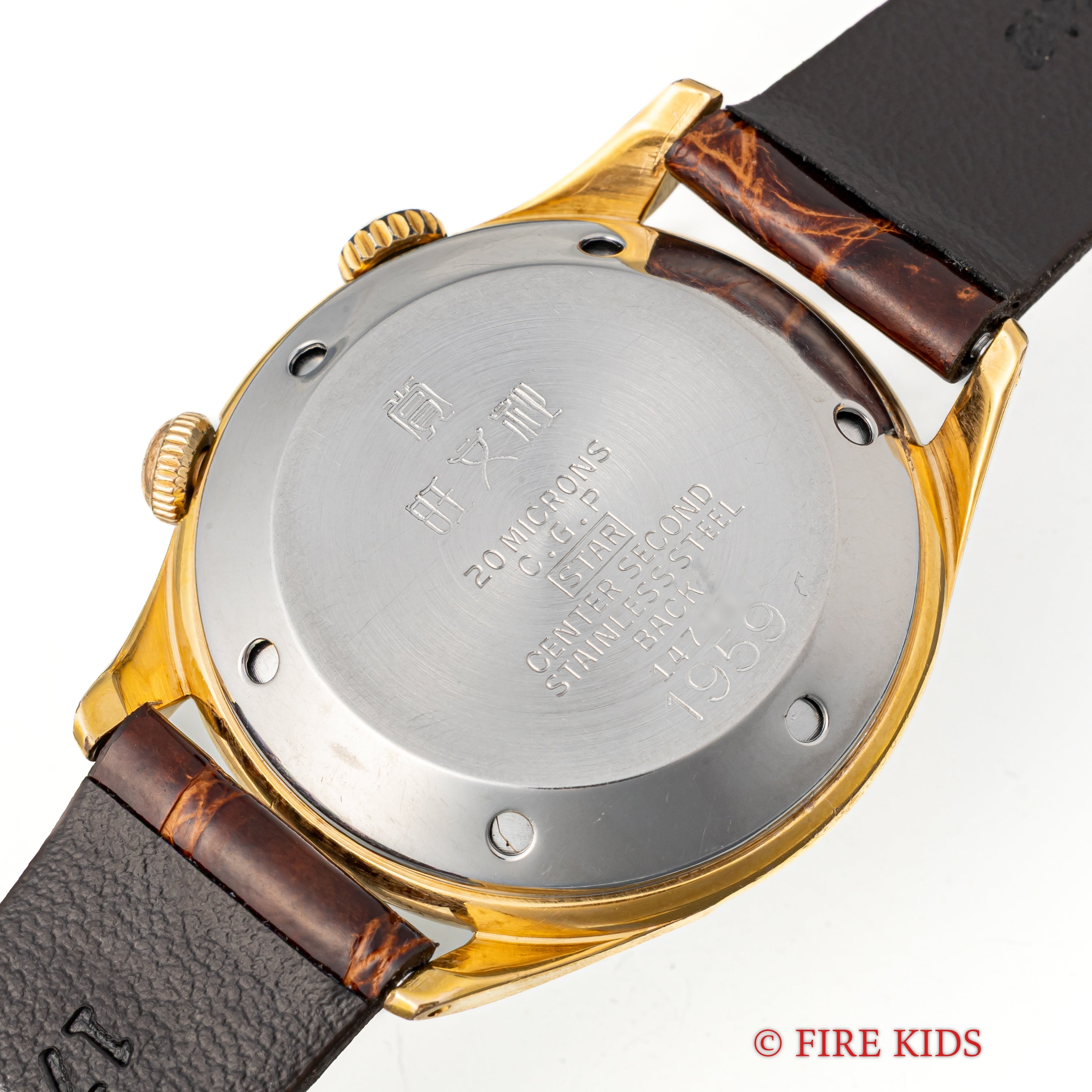 シチズン アラーム 1950年代製 金張り 手巻き シェルダイヤル ジャガールクルトフェイス